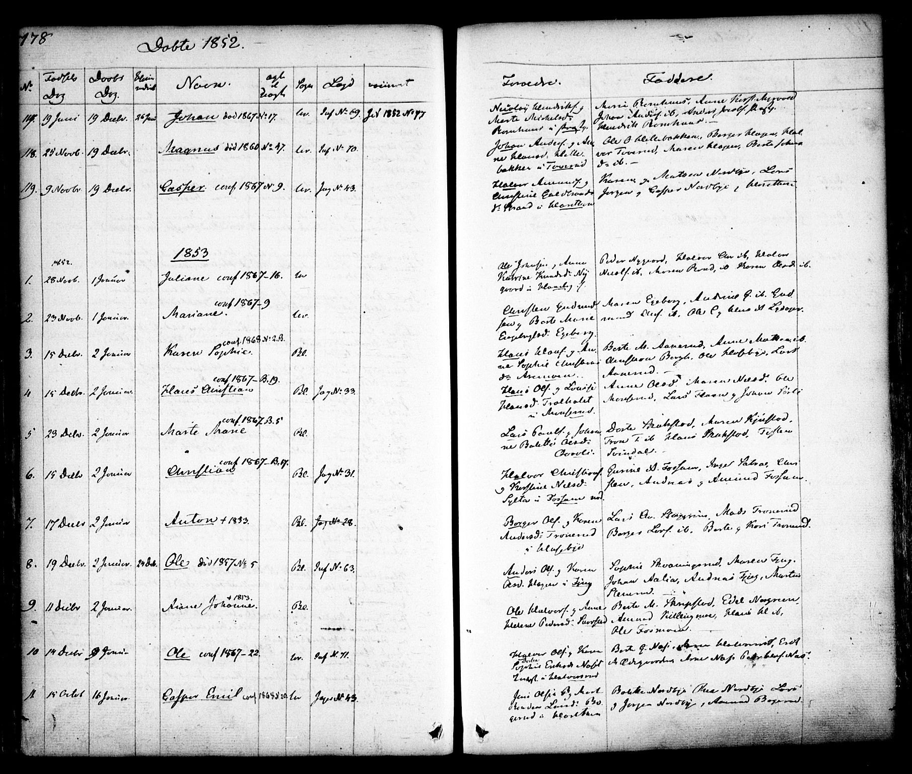 Aurskog prestekontor Kirkebøker, SAO/A-10304a/F/Fa/L0006: Parish register (official) no. I 6, 1829-1853, p. 178