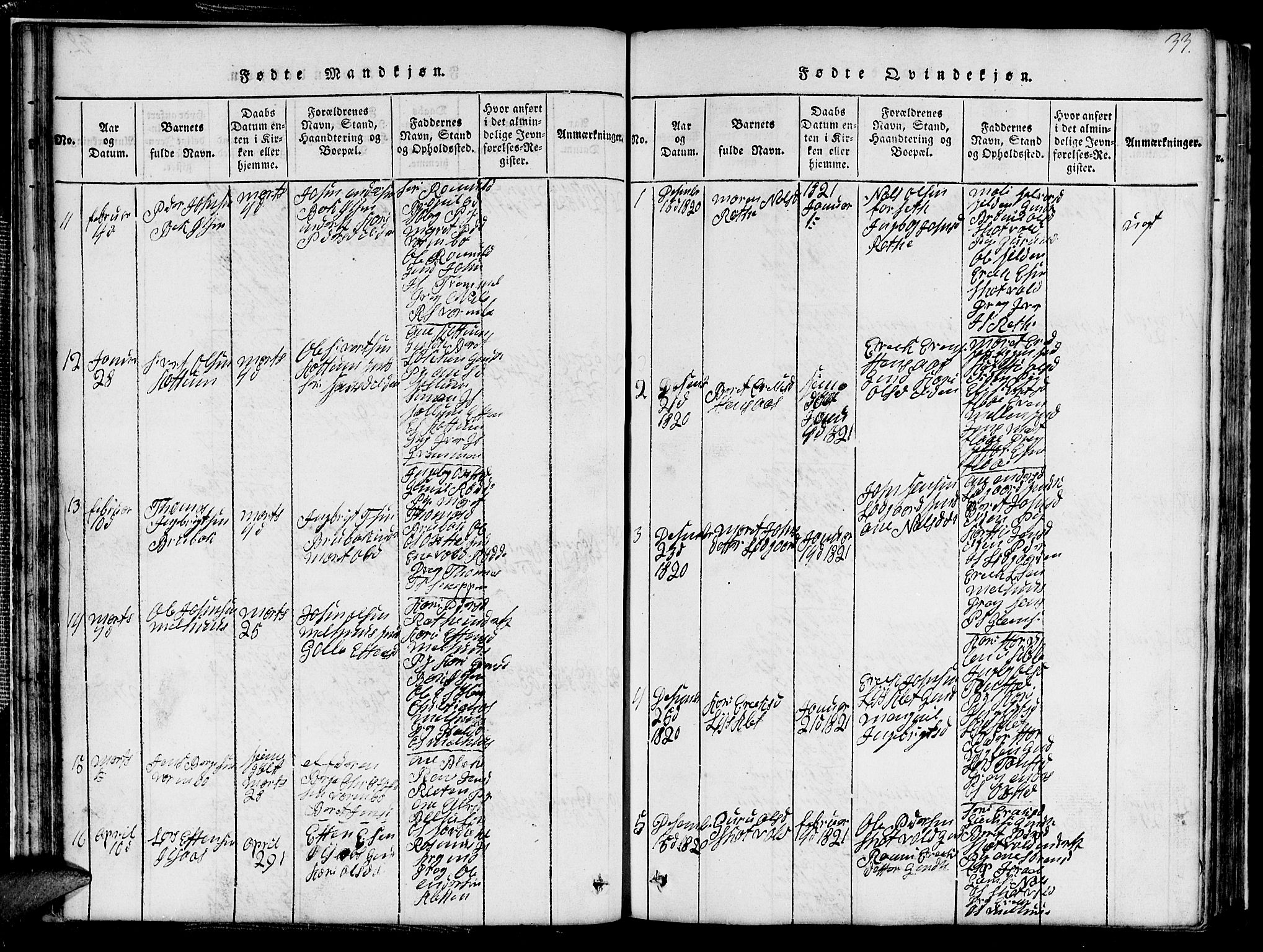 Ministerialprotokoller, klokkerbøker og fødselsregistre - Sør-Trøndelag, SAT/A-1456/691/L1092: Parish register (copy) no. 691C03, 1816-1852, p. 33