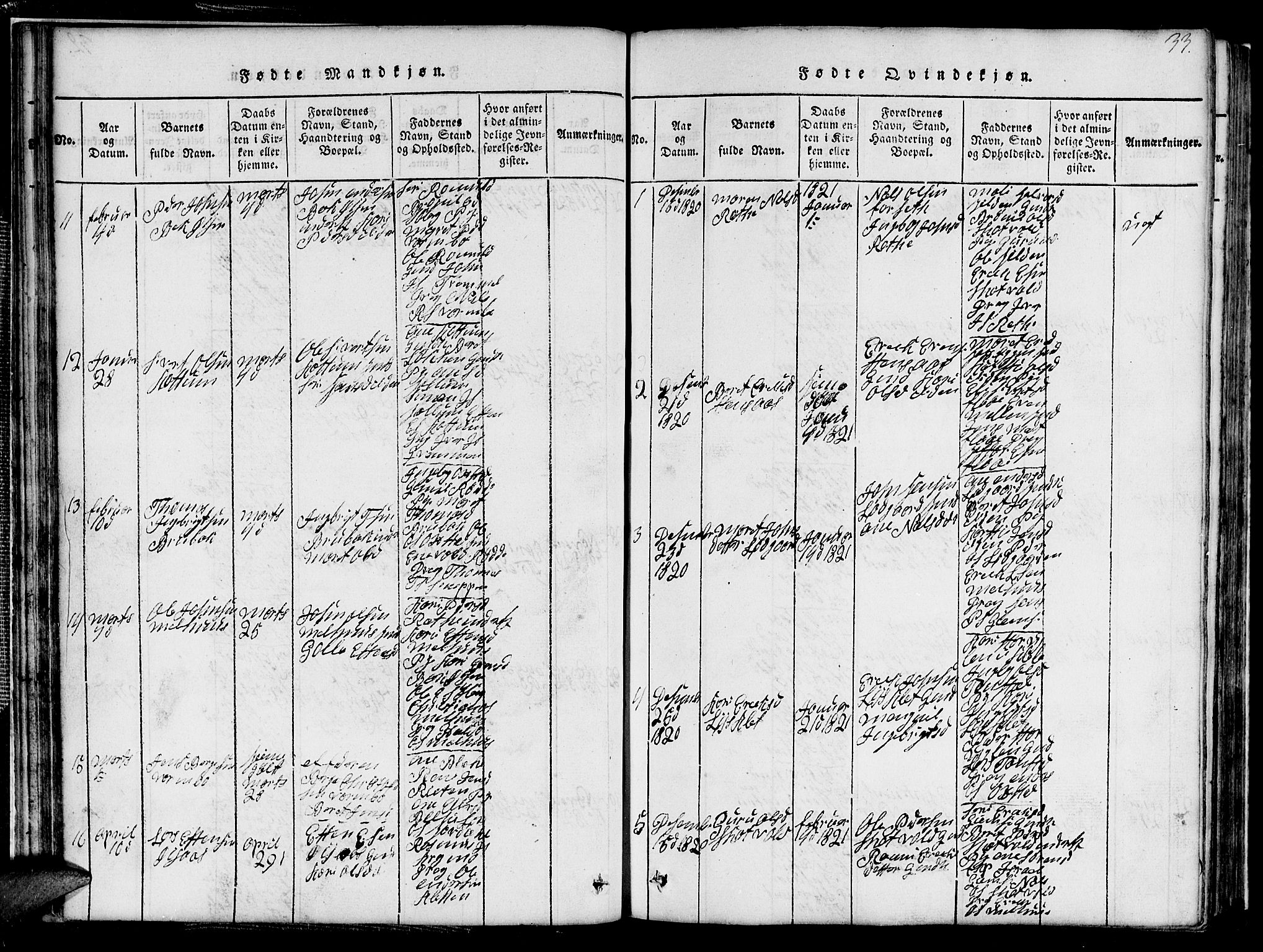 Ministerialprotokoller, klokkerbøker og fødselsregistre - Sør-Trøndelag, AV/SAT-A-1456/691/L1092: Parish register (copy) no. 691C03, 1816-1852, p. 33