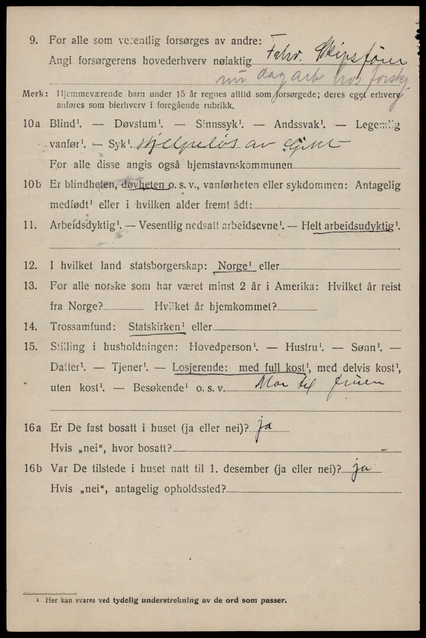 SAST, 1920 census for Hetland, 1920, p. 14462