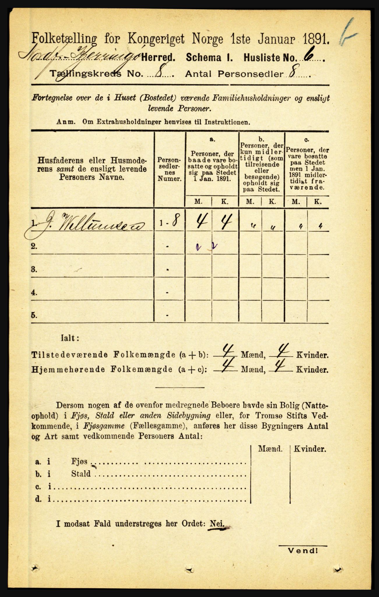 RA, 1891 census for 1846 Nordfold-Kjerringøy, 1891, p. 1921