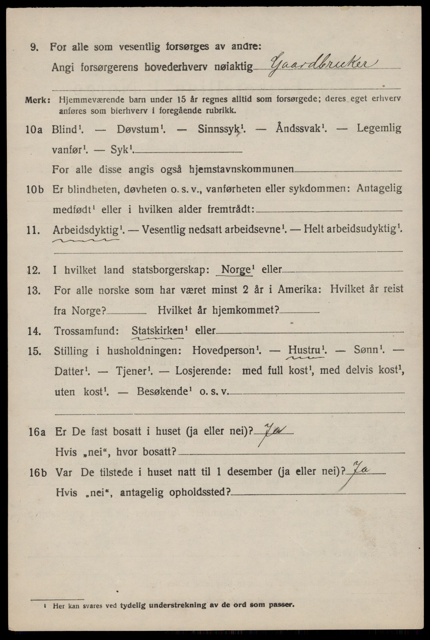 SAST, 1920 census for Finnøy, 1920, p. 1017