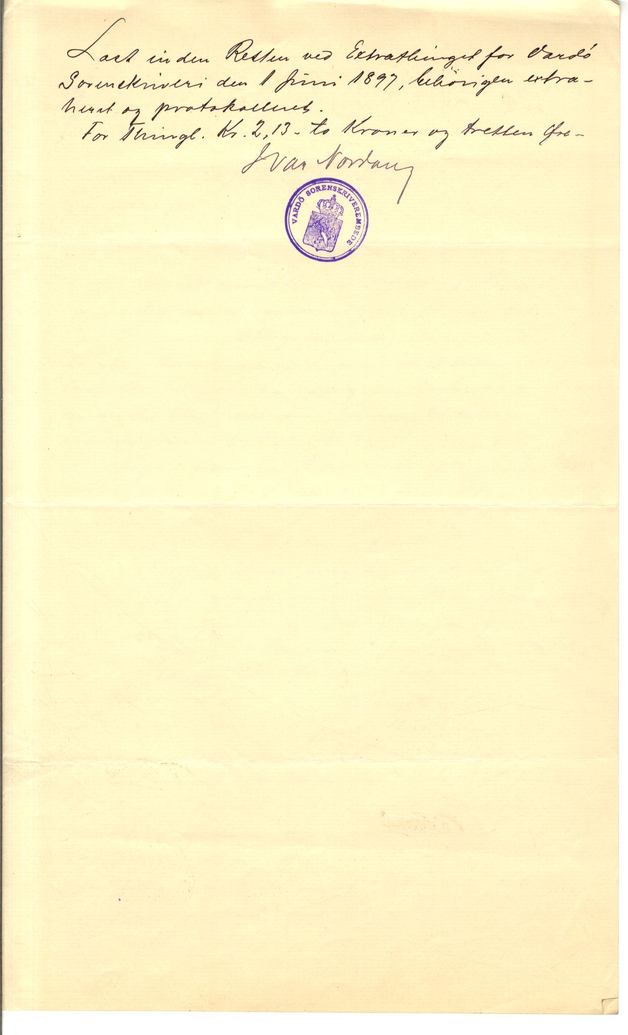 Brodtkorb handel A/S, VAMU/A-0001/Q/Qb/L0001: Skjøter og grunnbrev i Vardø by, 1822-1943, p. 199