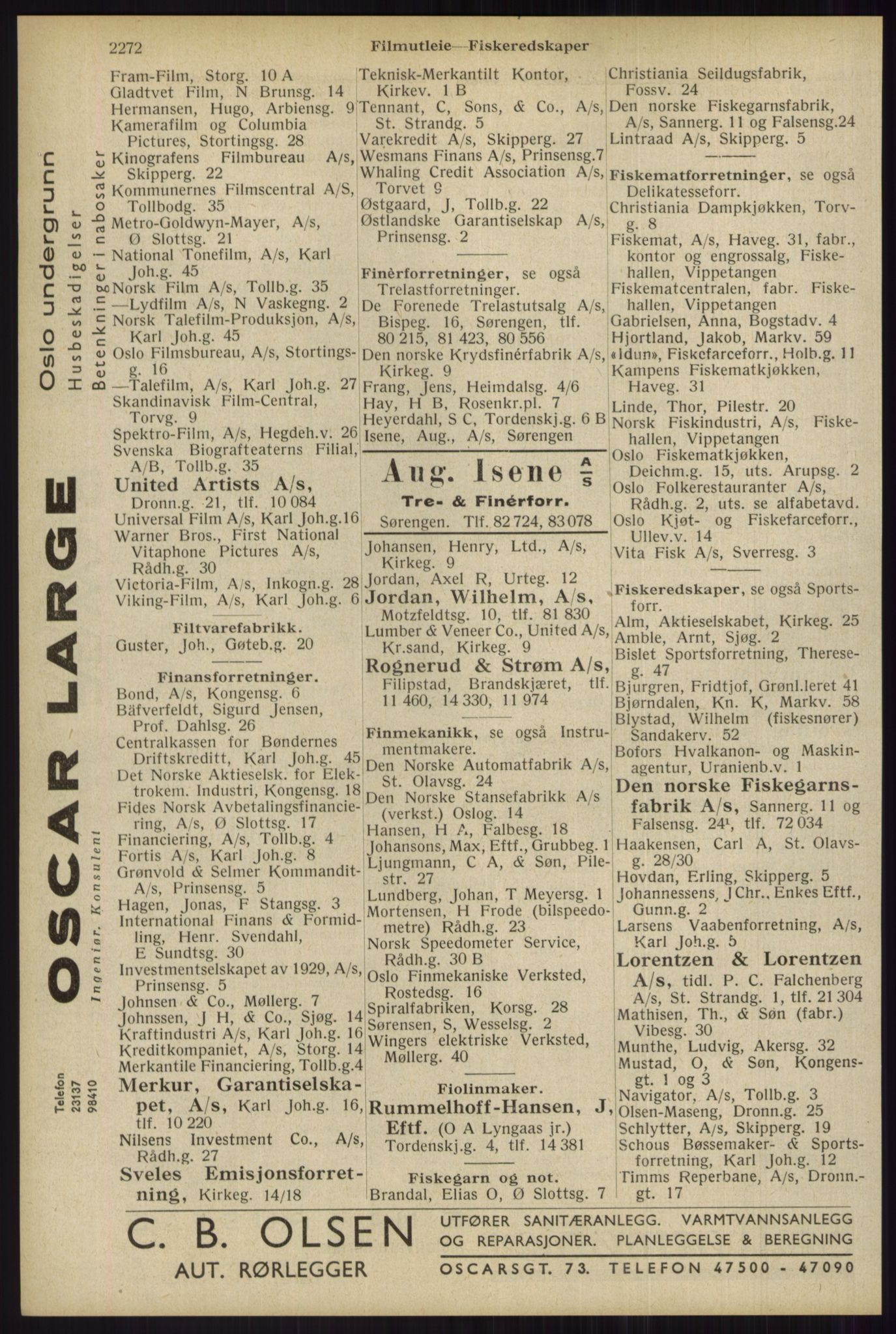 Kristiania/Oslo adressebok, PUBL/-, 1934, p. 2272