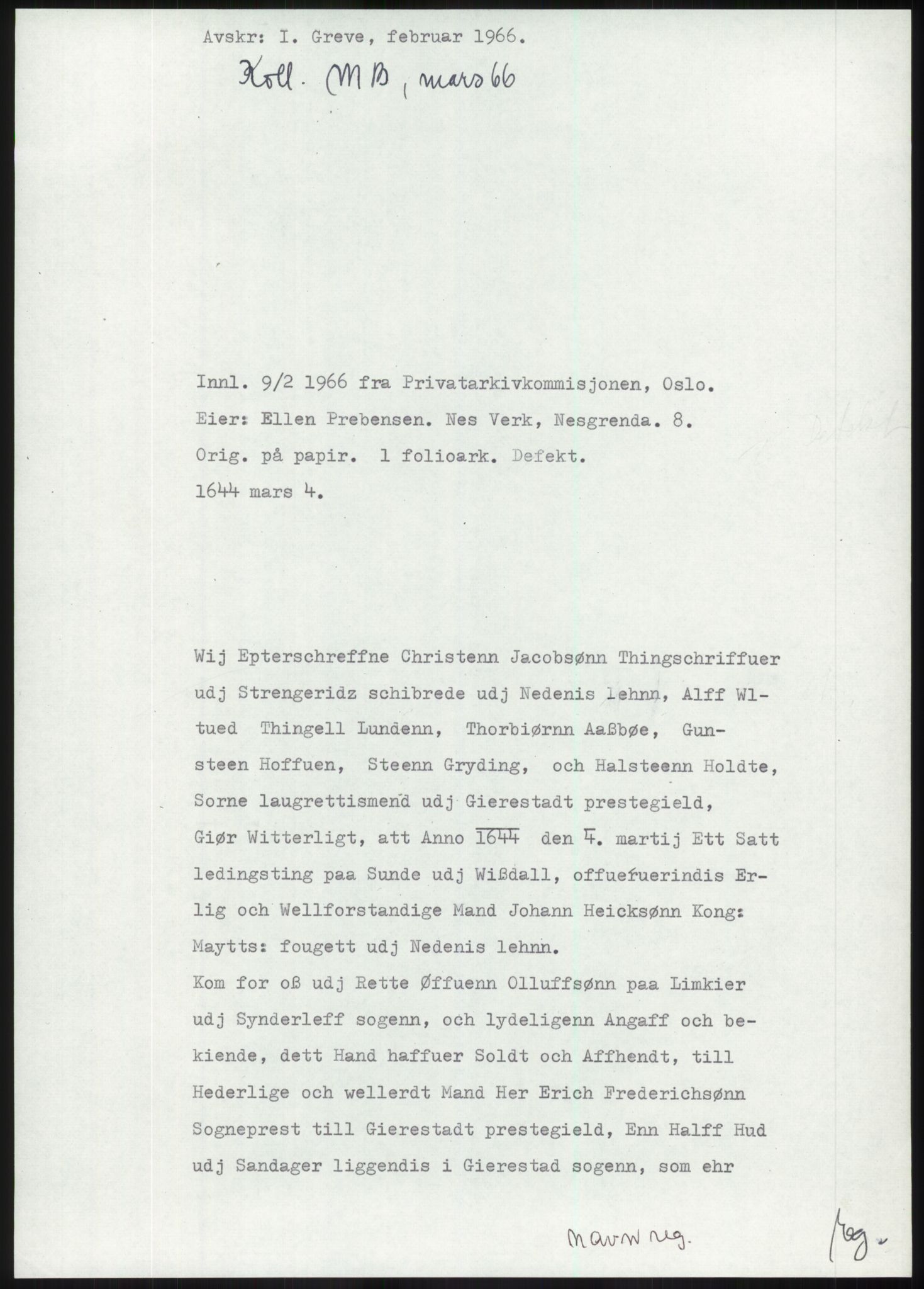 Samlinger til kildeutgivelse, Diplomavskriftsamlingen, AV/RA-EA-4053/H/Ha, p. 82