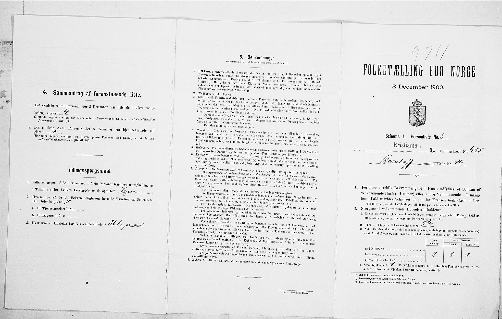 SAO, 1900 census for Kristiania, 1900, p. 75316