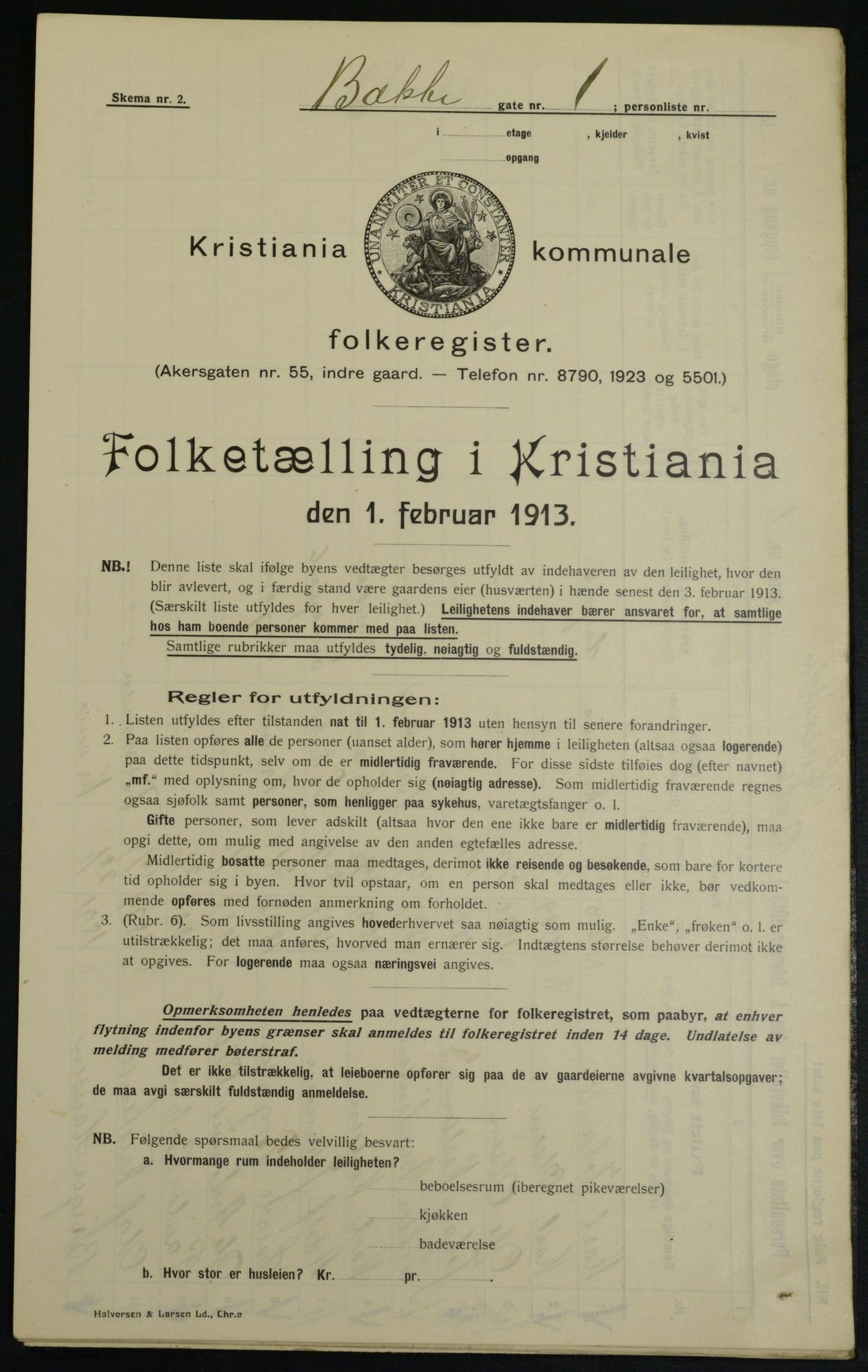 OBA, Municipal Census 1913 for Kristiania, 1913, p. 11036