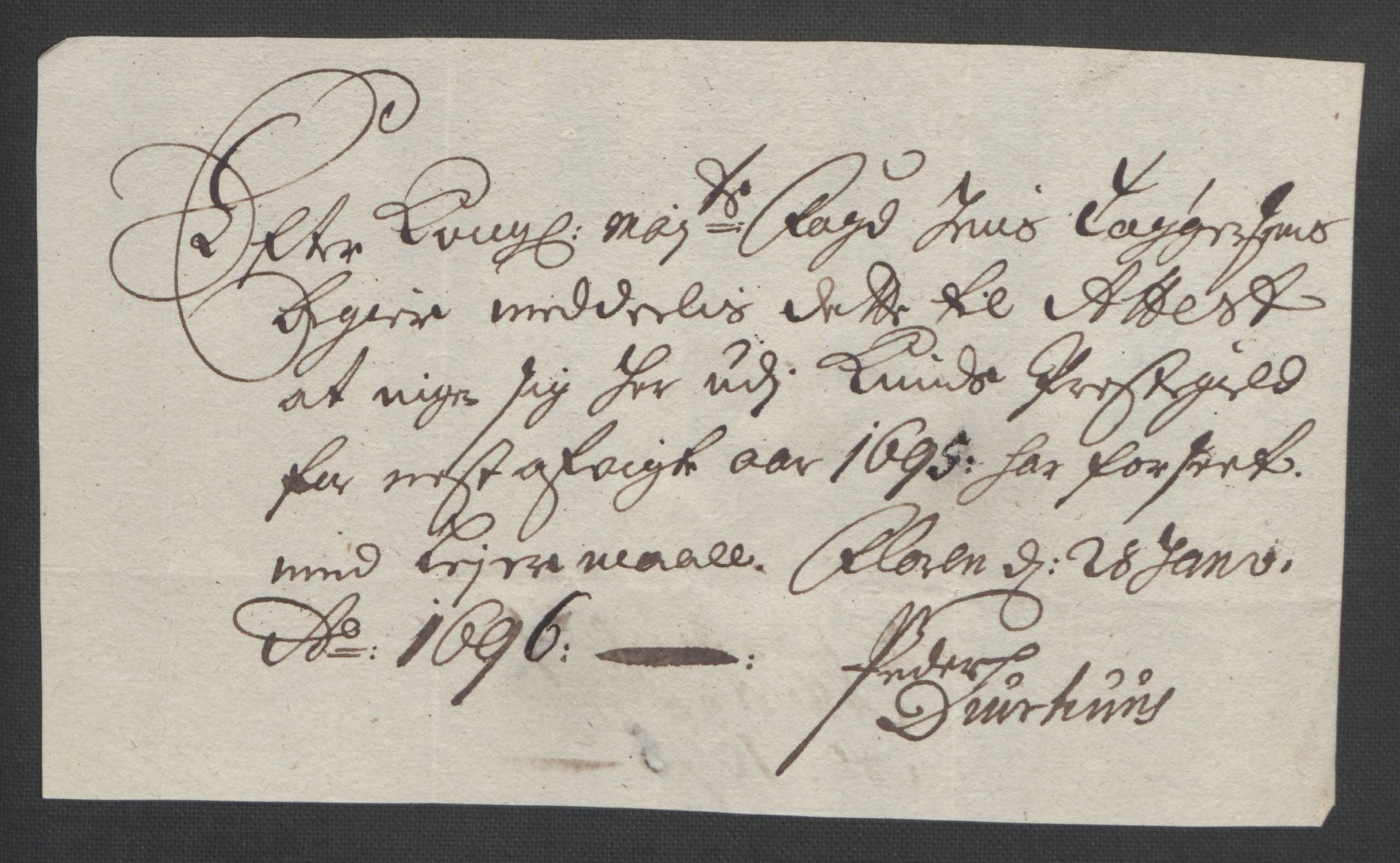 Rentekammeret inntil 1814, Reviderte regnskaper, Fogderegnskap, AV/RA-EA-4092/R53/L3422: Fogderegnskap Sunn- og Nordfjord, 1695-1696, p. 90