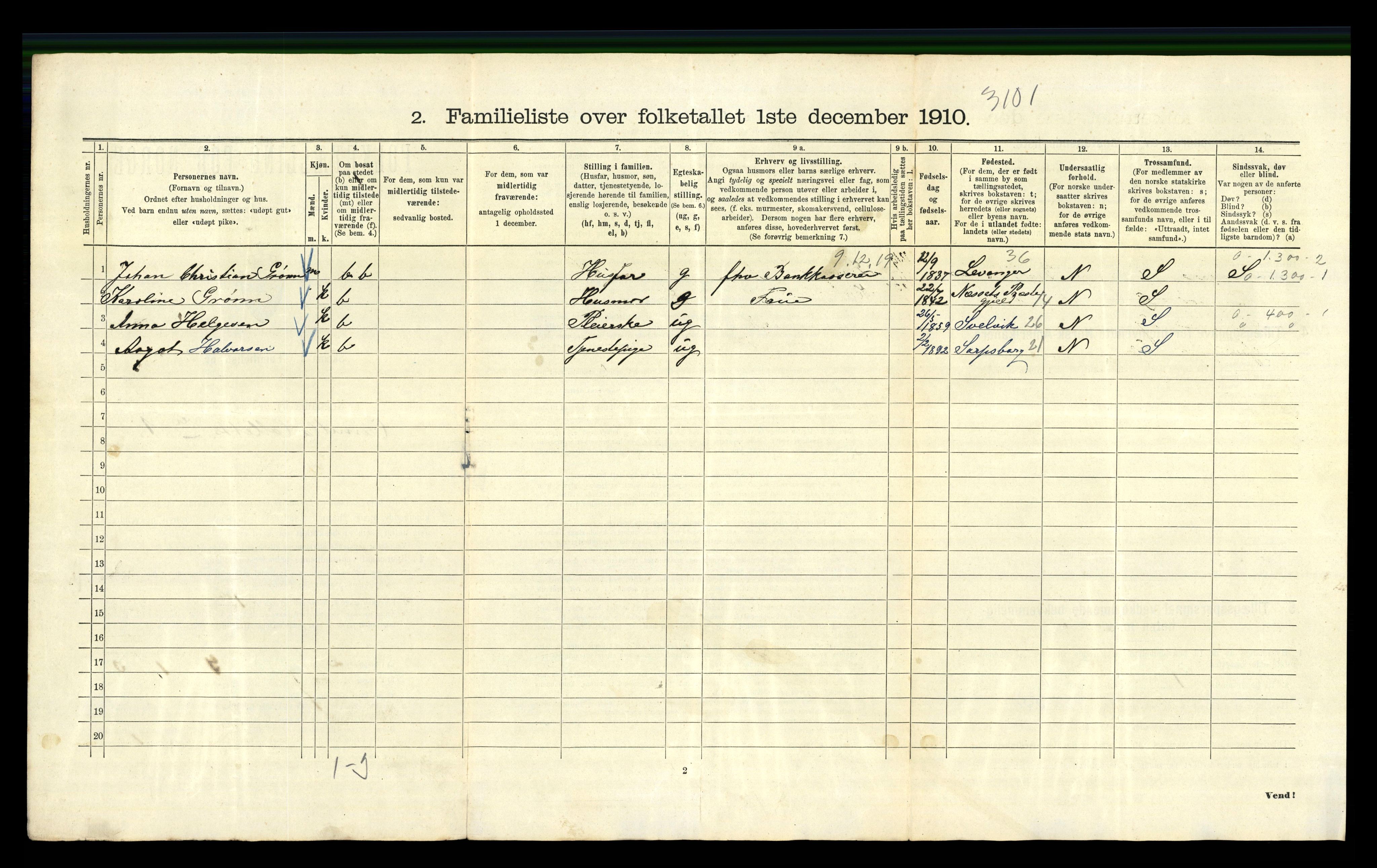 RA, 1910 census for Kristiania, 1910, p. 12836