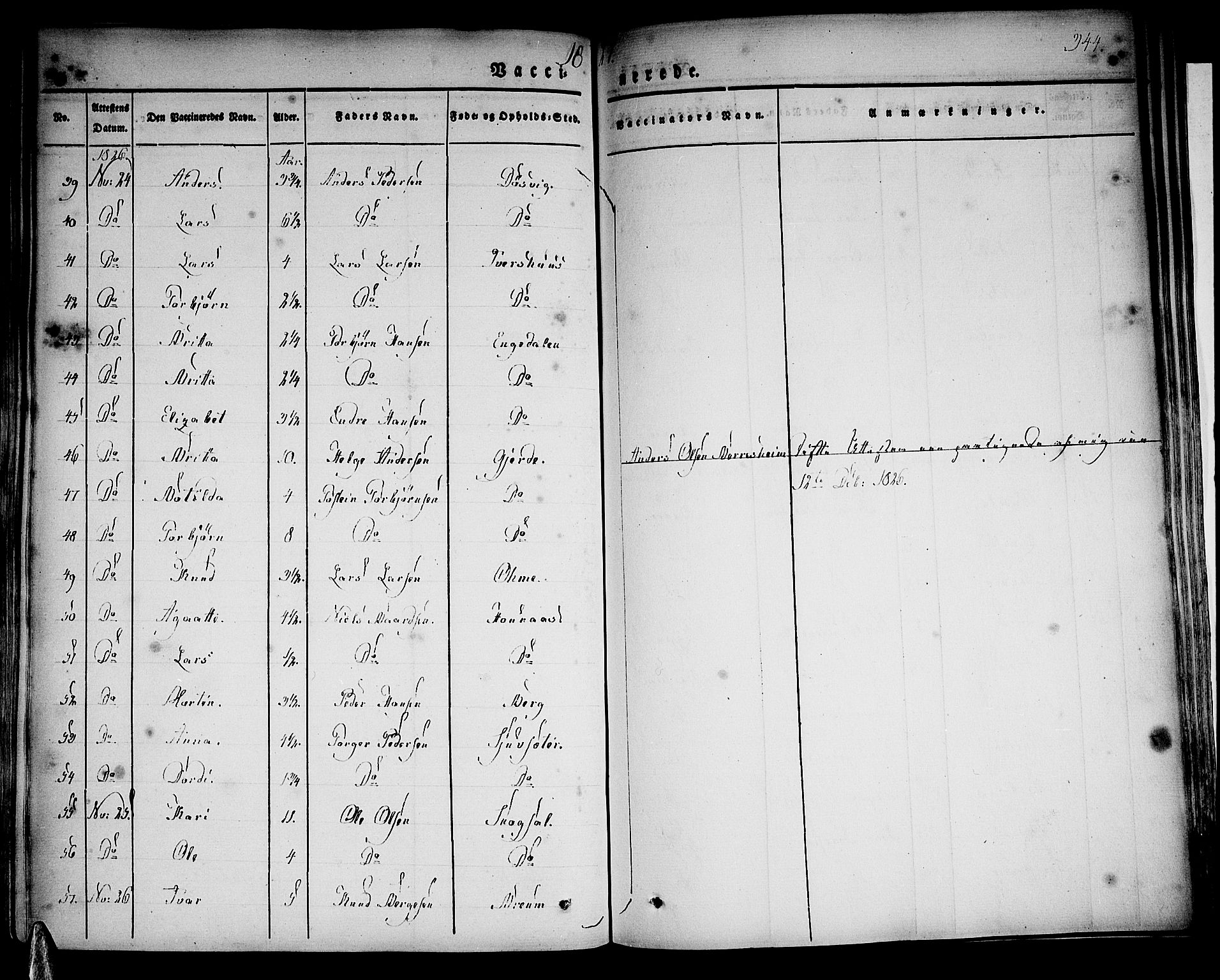 Strandebarm sokneprestembete, AV/SAB-A-78401/H/Haa: Parish register (official) no. A 6, 1826-1843, p. 344