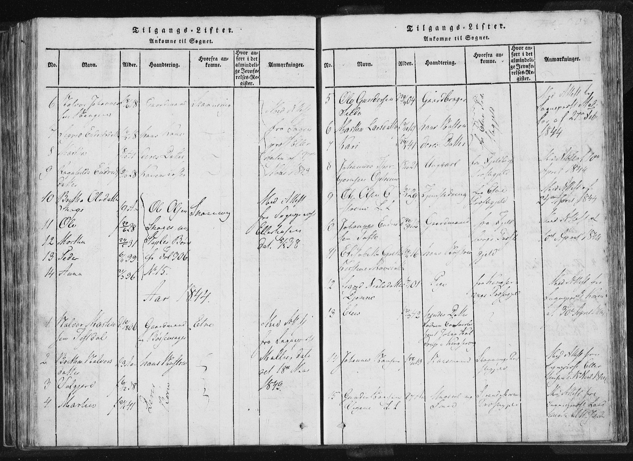 Vikedal sokneprestkontor, SAST/A-101840/01/IV: Parish register (official) no. A 4, 1816-1850, p. 308