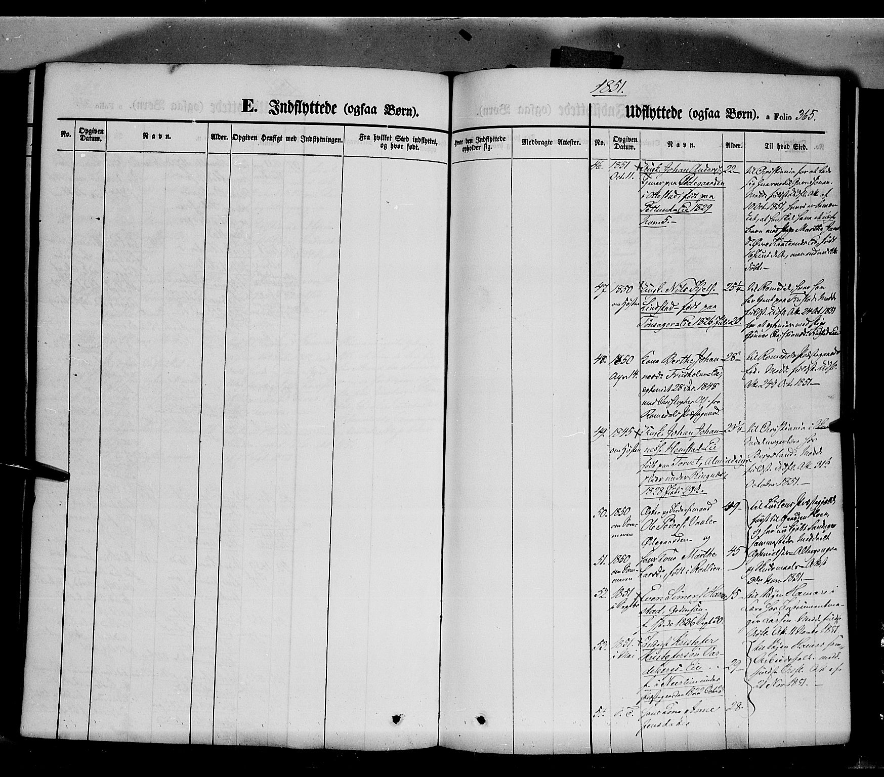Stange prestekontor, SAH/PREST-002/K/L0011: Parish register (official) no. 11, 1846-1852, p. 365