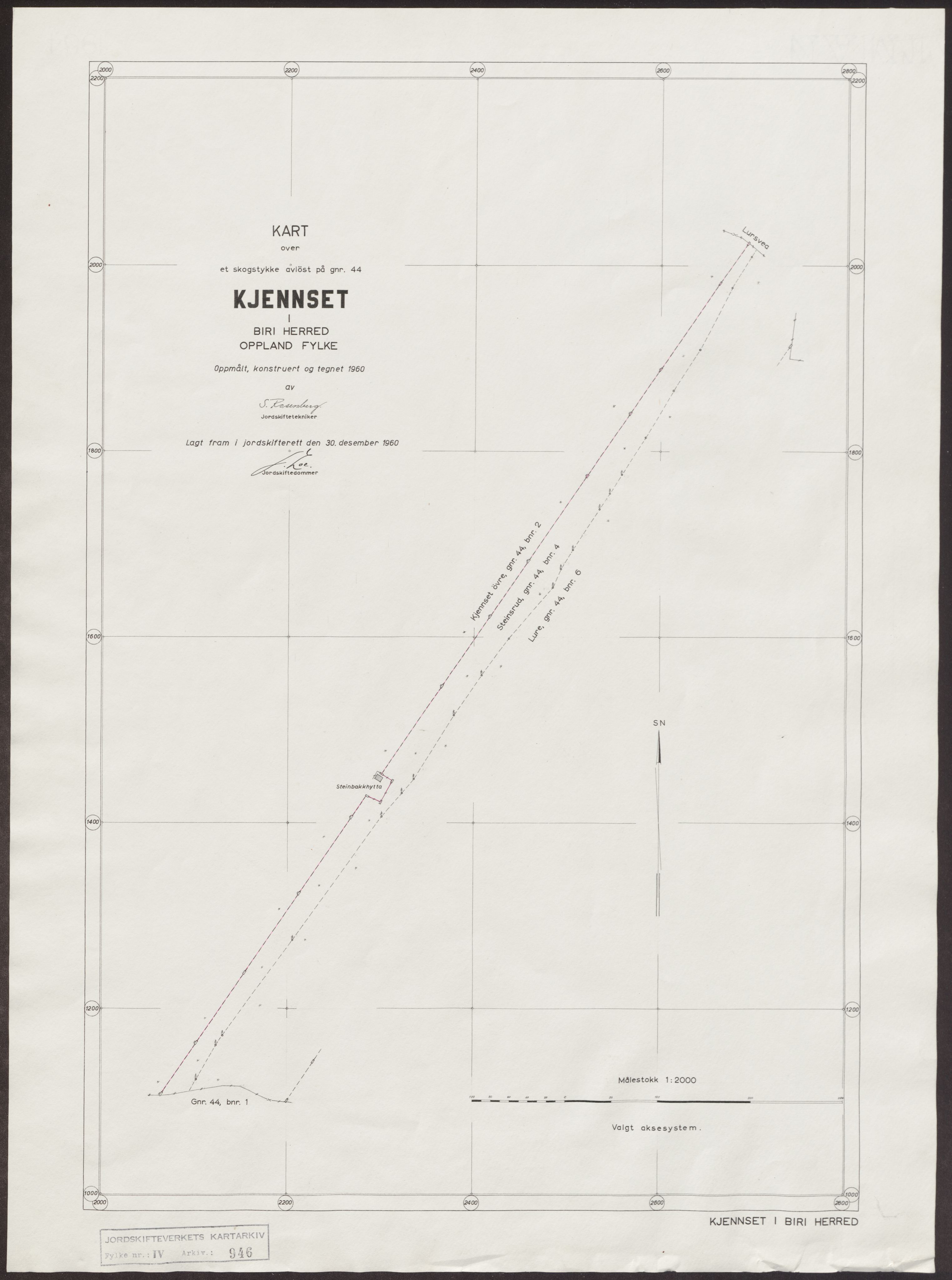 Jordskifteverkets kartarkiv, RA/S-3929/T, 1859-1988, p. 1190