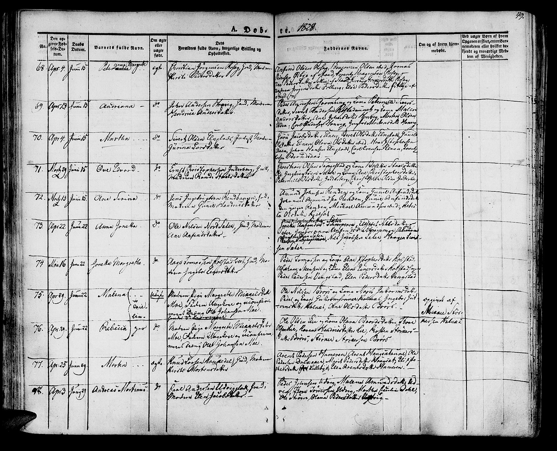 Ministerialprotokoller, klokkerbøker og fødselsregistre - Nord-Trøndelag, AV/SAT-A-1458/741/L0390: Parish register (official) no. 741A04, 1822-1836, p. 49