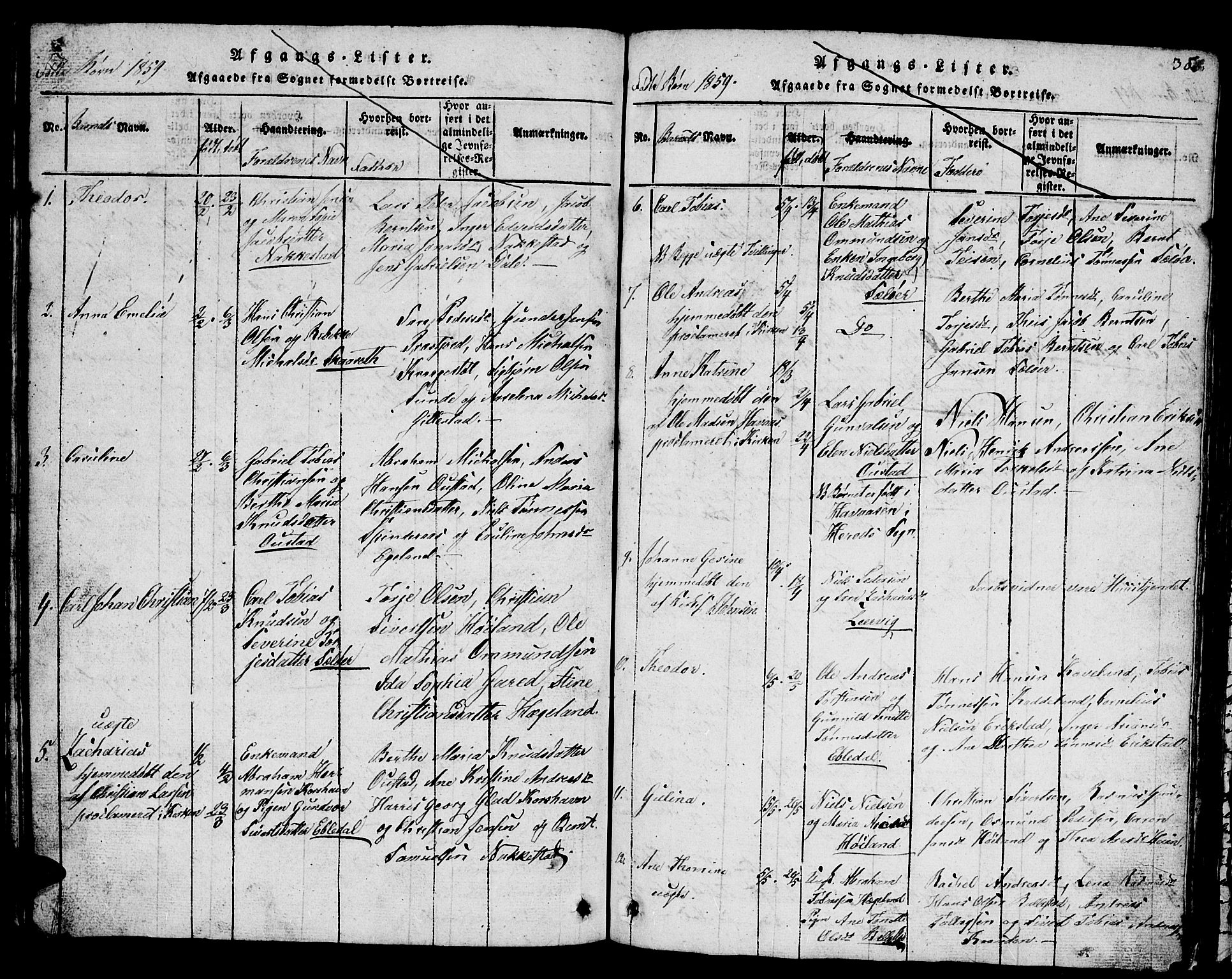 Lyngdal sokneprestkontor, SAK/1111-0029/F/Fb/Fba/L0001: Parish register (copy) no. B 1, 1816-1876, p. 303