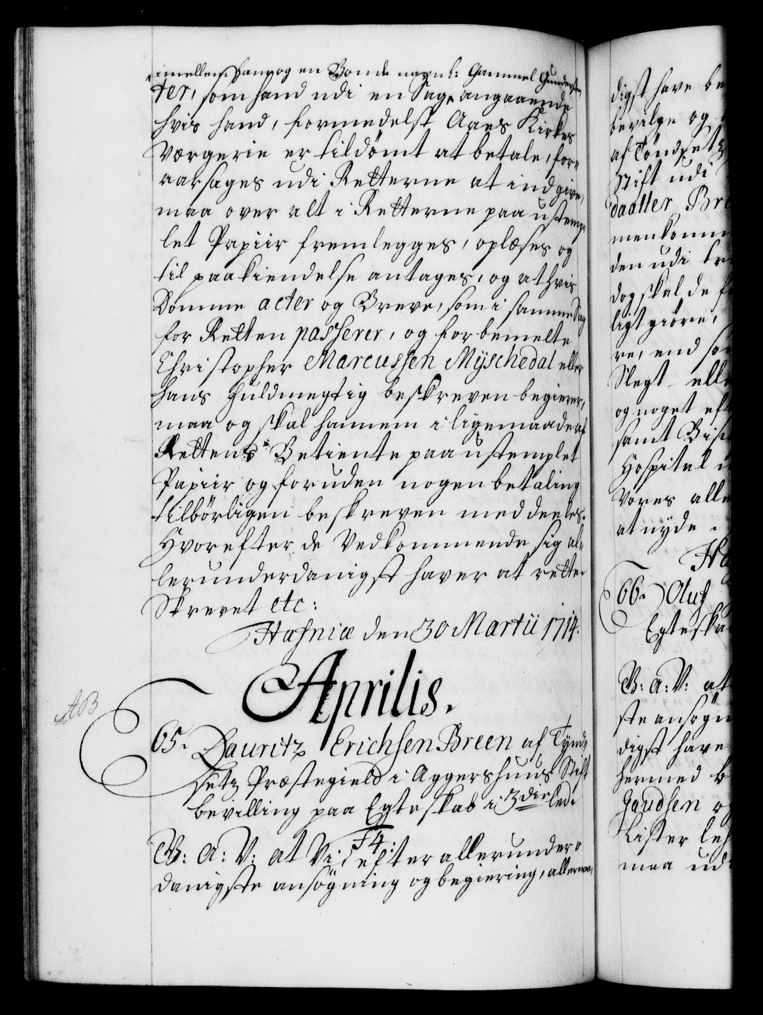 Danske Kanselli 1572-1799, AV/RA-EA-3023/F/Fc/Fca/Fcaa/L0021: Norske registre, 1712-1715, p. 269b