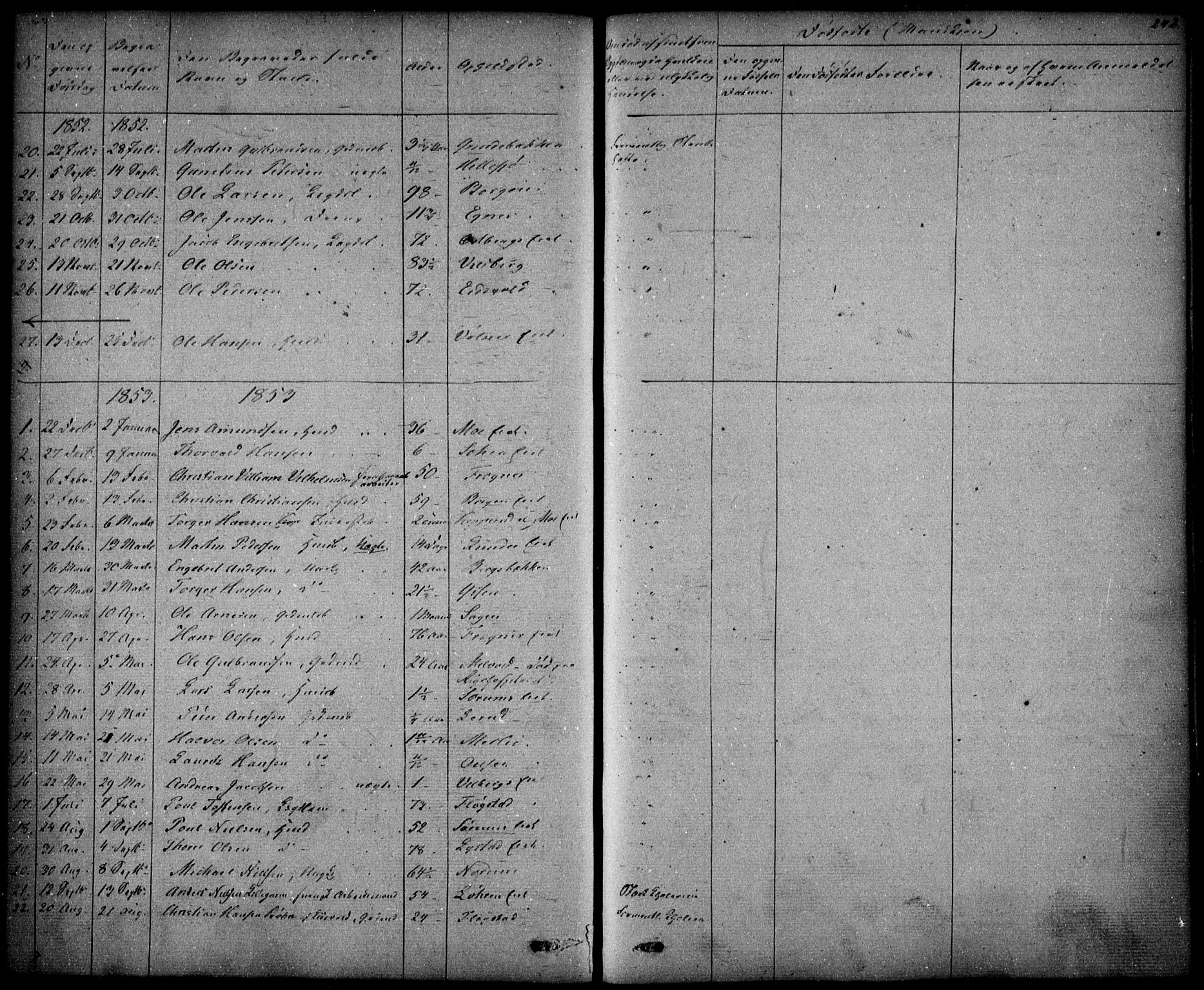 Sørum prestekontor Kirkebøker, AV/SAO-A-10303/F/Fa/L0005: Parish register (official) no. I 5, 1846-1863, p. 242