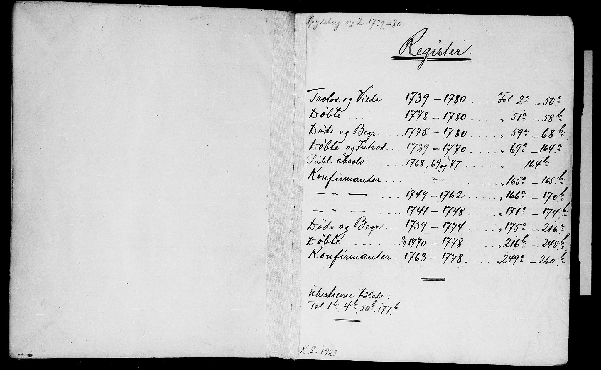 Spydeberg prestekontor Kirkebøker, AV/SAO-A-10924/F/Fa/L0002: Parish register (official) no. I 2, 1739-1780