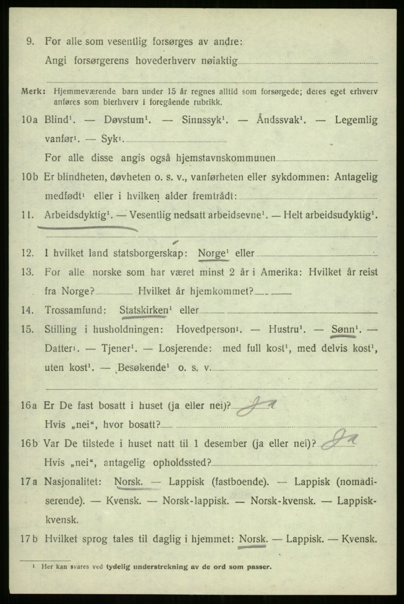 SATØ, 1920 census for Kvæfjord, 1920, p. 4900