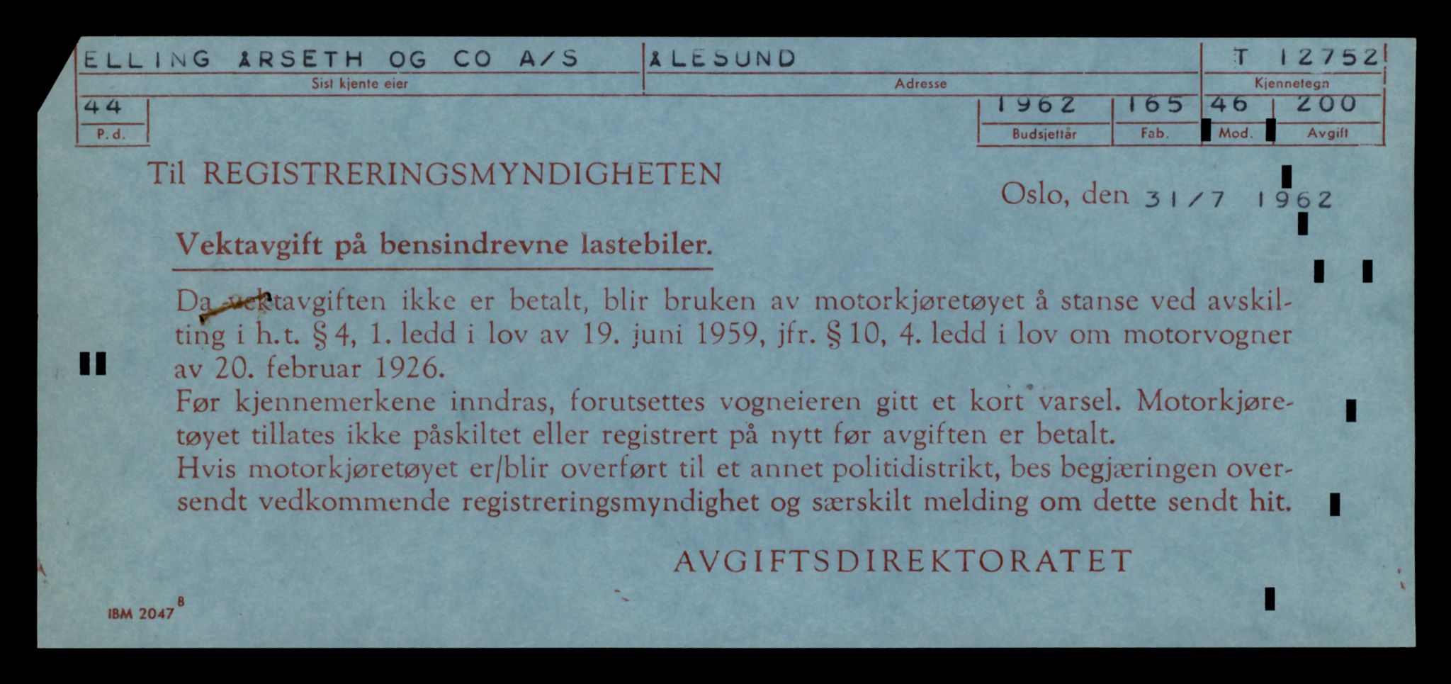 Møre og Romsdal vegkontor - Ålesund trafikkstasjon, AV/SAT-A-4099/F/Fe/L0035: Registreringskort for kjøretøy T 12653 - T 12829, 1927-1998, p. 1887