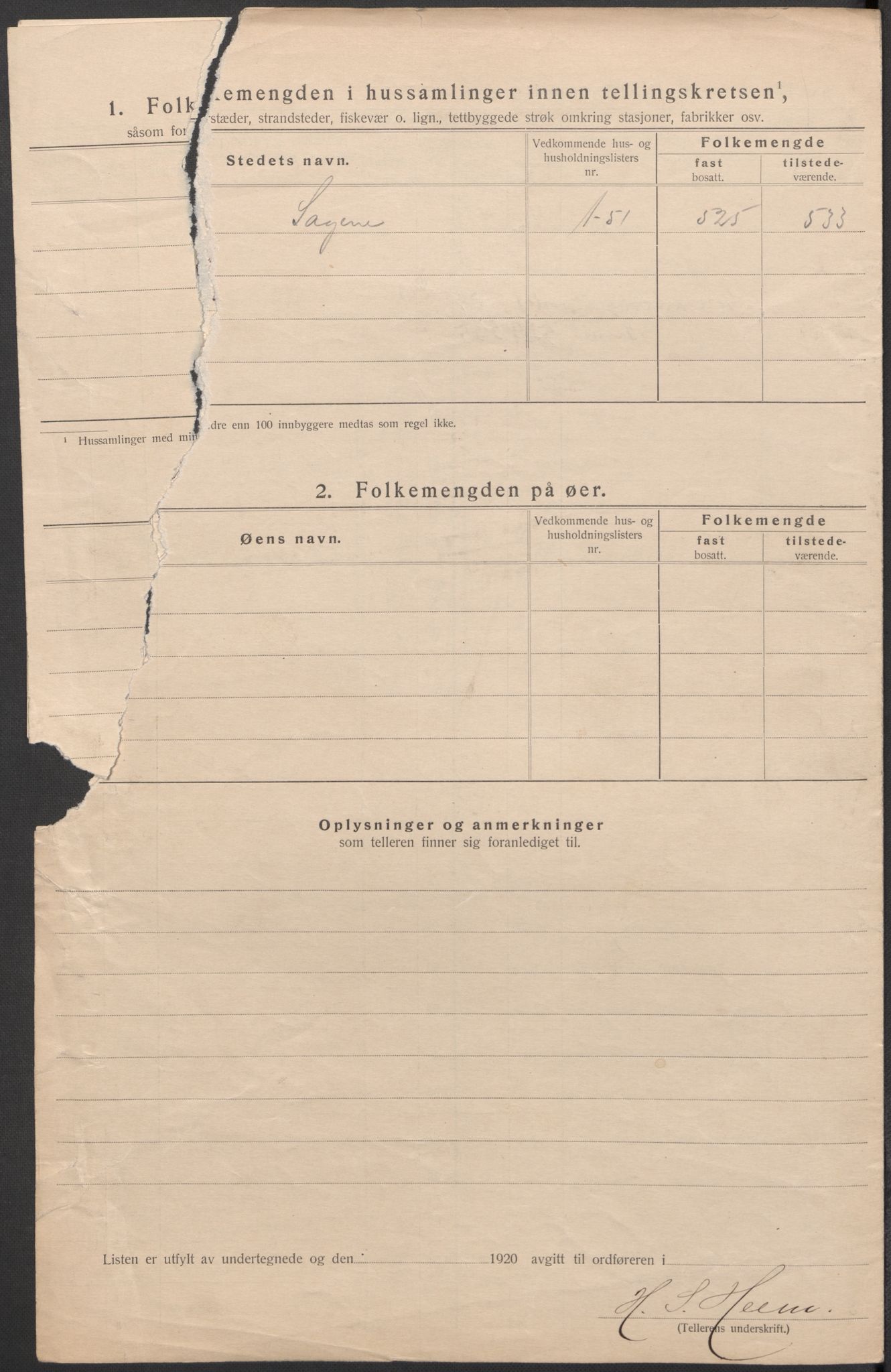 SAKO, 1920 census for Hurum, 1920, p. 26