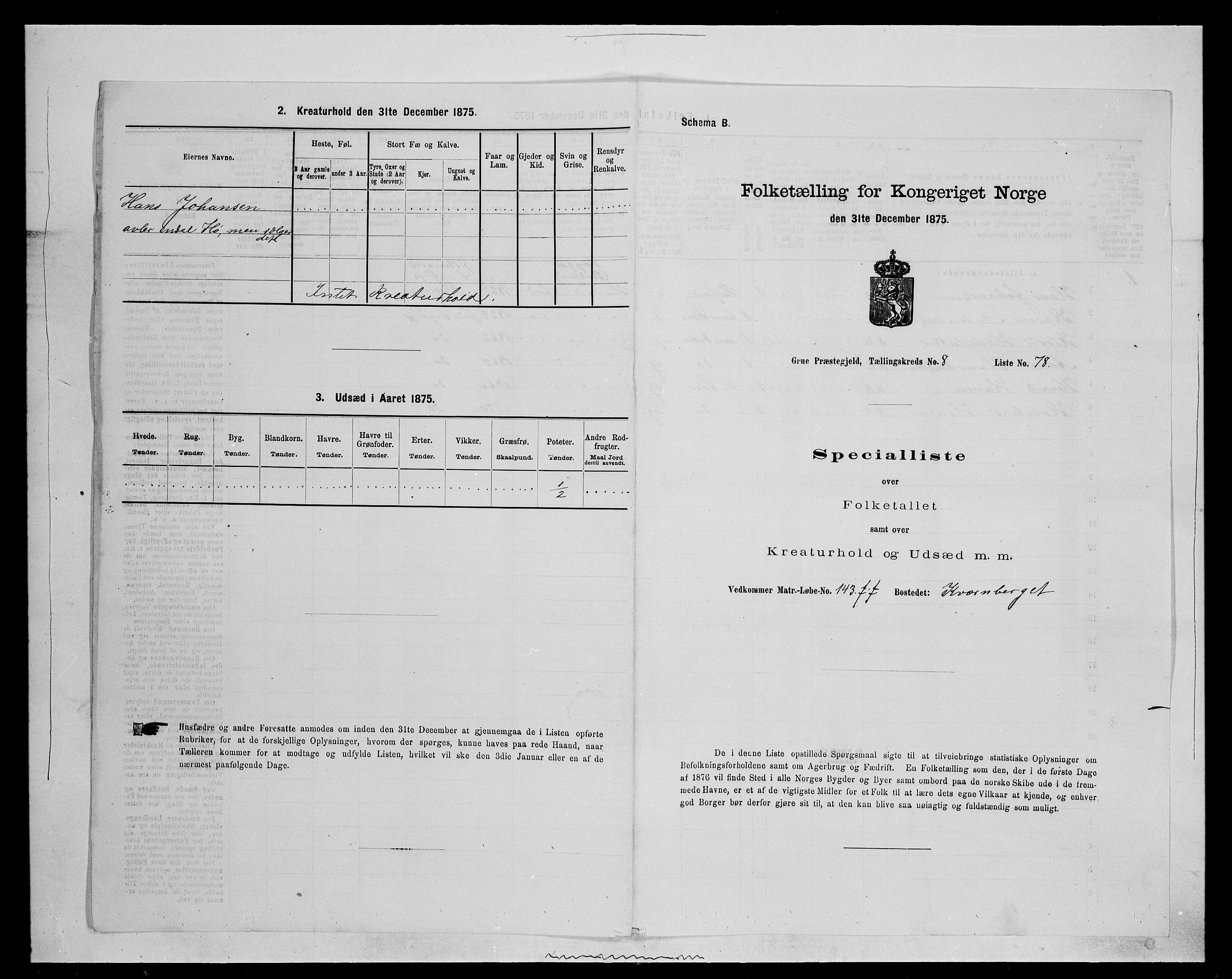 SAH, 1875 census for 0423P Grue, 1875, p. 1562