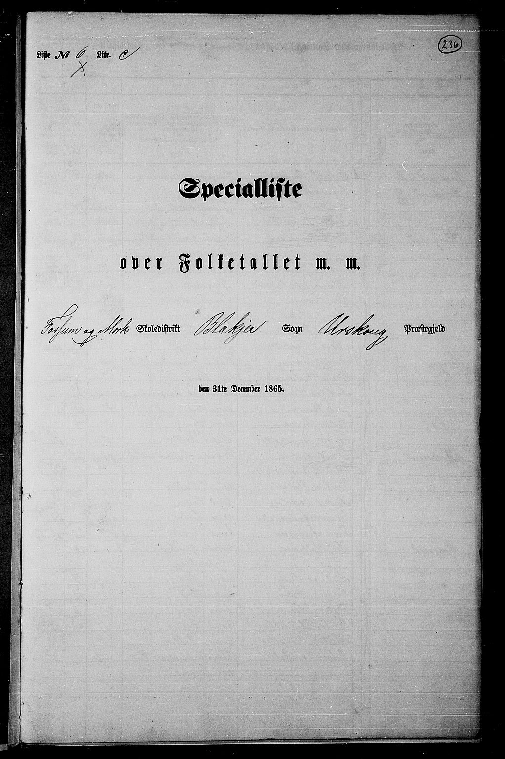 RA, 1865 census for Aurskog, 1865, p. 214