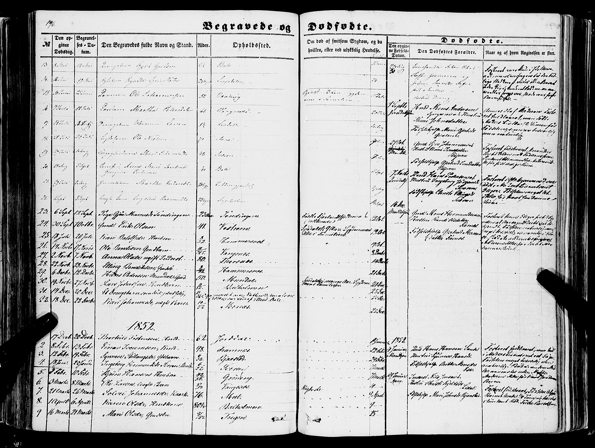 Balestrand sokneprestembete, AV/SAB-A-79601/H/Haa/Haaa/L0002: Parish register (official) no. A 2, 1847-1866, p. 196