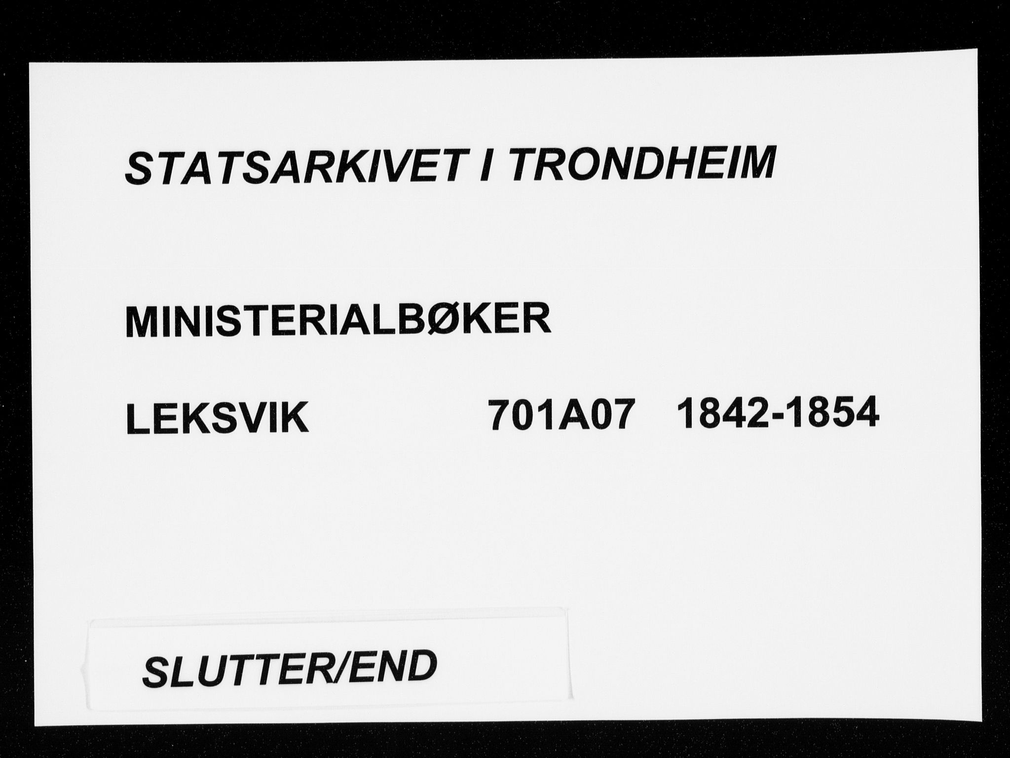 Ministerialprotokoller, klokkerbøker og fødselsregistre - Nord-Trøndelag, SAT/A-1458/701/L0007: Parish register (official) no. 701A07 /2, 1842-1854