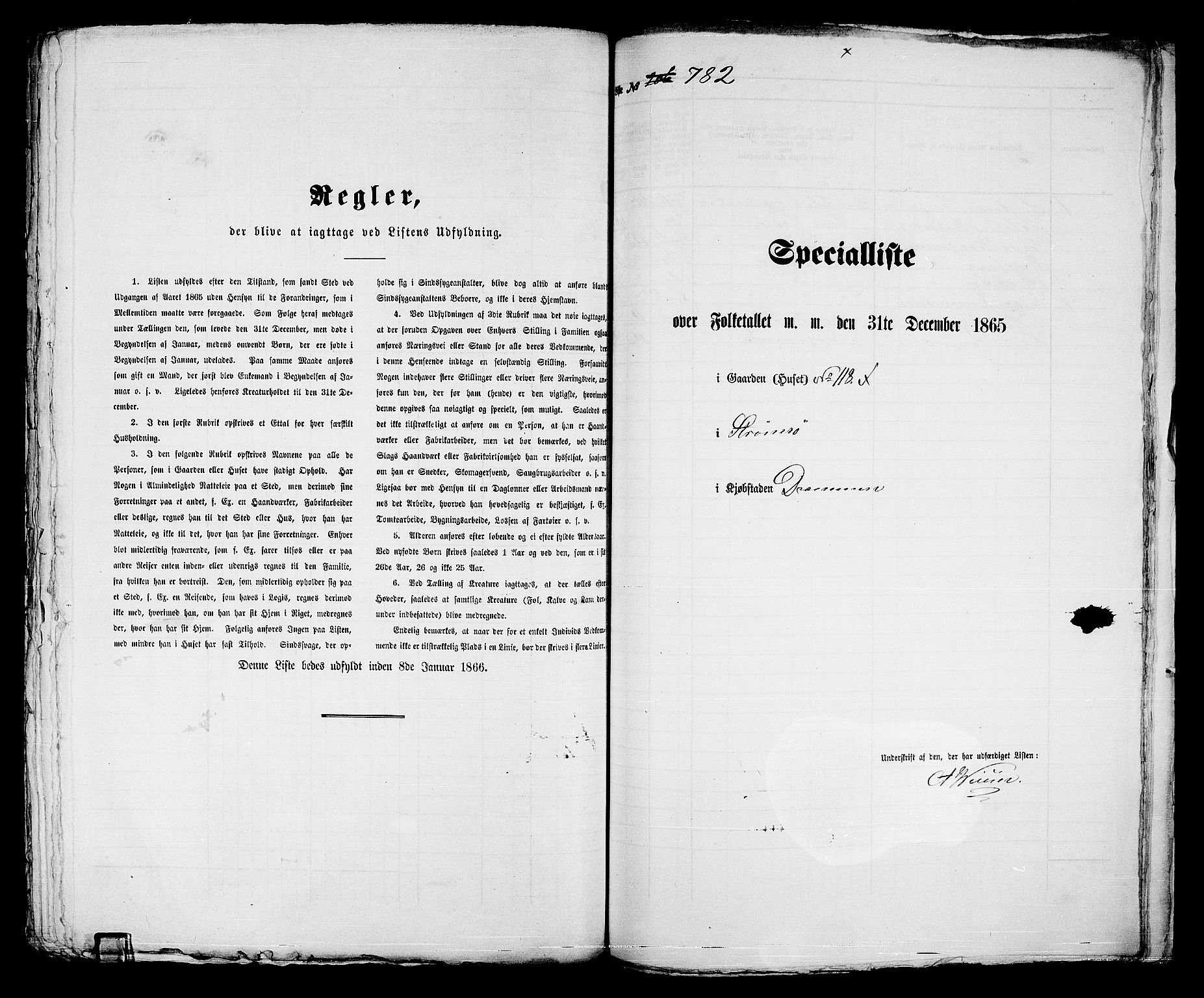 RA, 1865 census for Strømsø in Drammen, 1865, p. 377