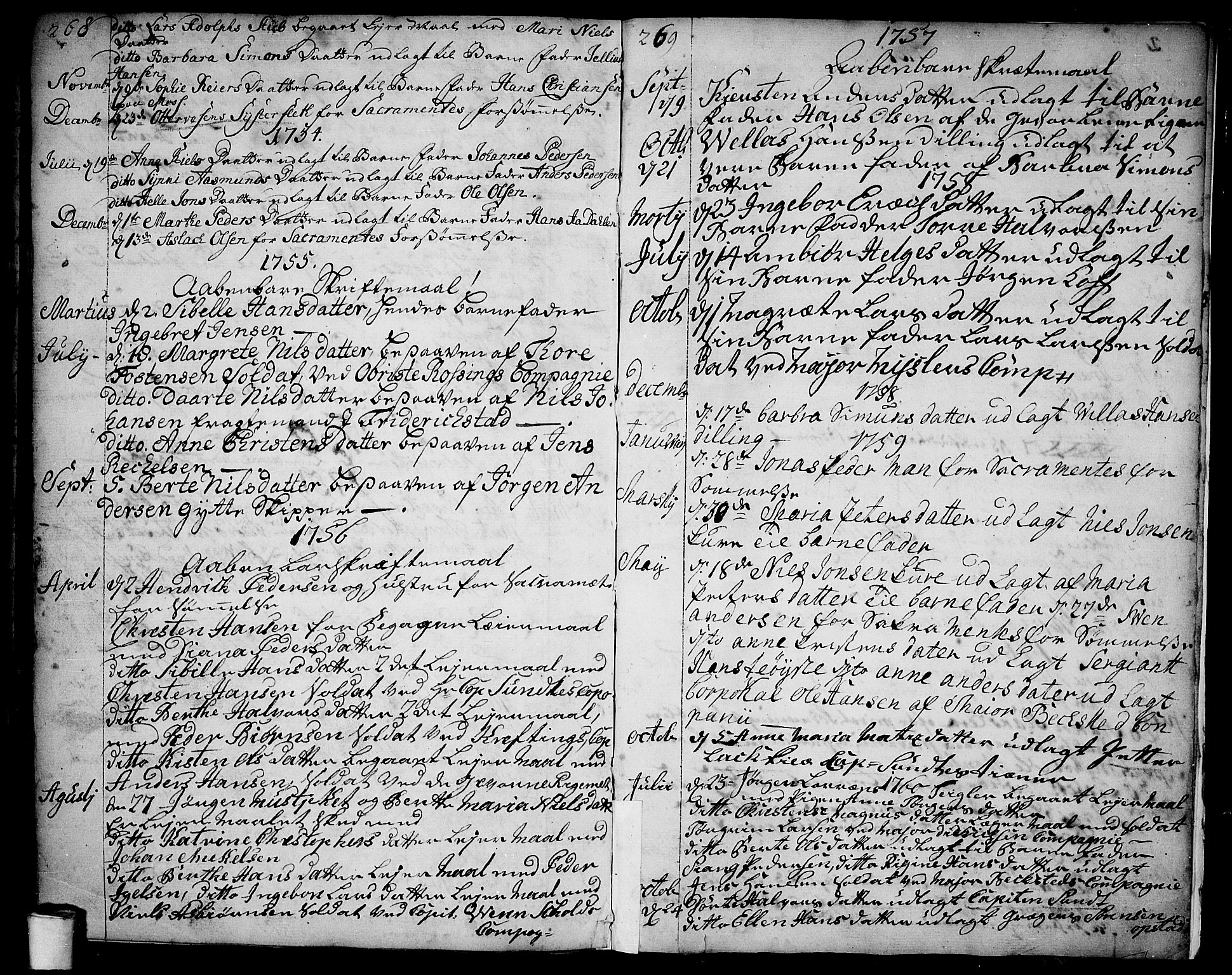 Rygge prestekontor Kirkebøker, AV/SAO-A-10084b/F/Fa/L0001: Parish register (official) no. 1, 1725-1771, p. 268-269