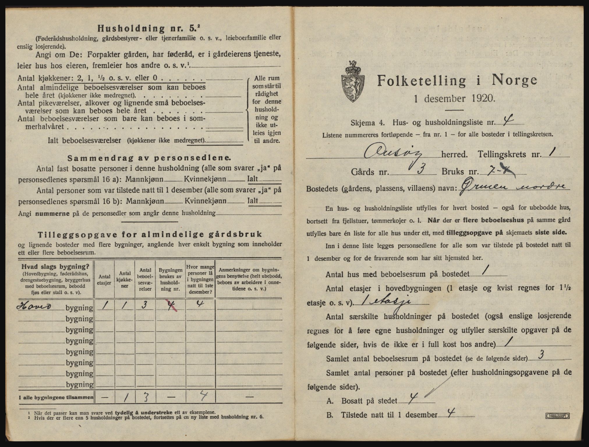 SAO, 1920 census for Onsøy, 1920, p. 76