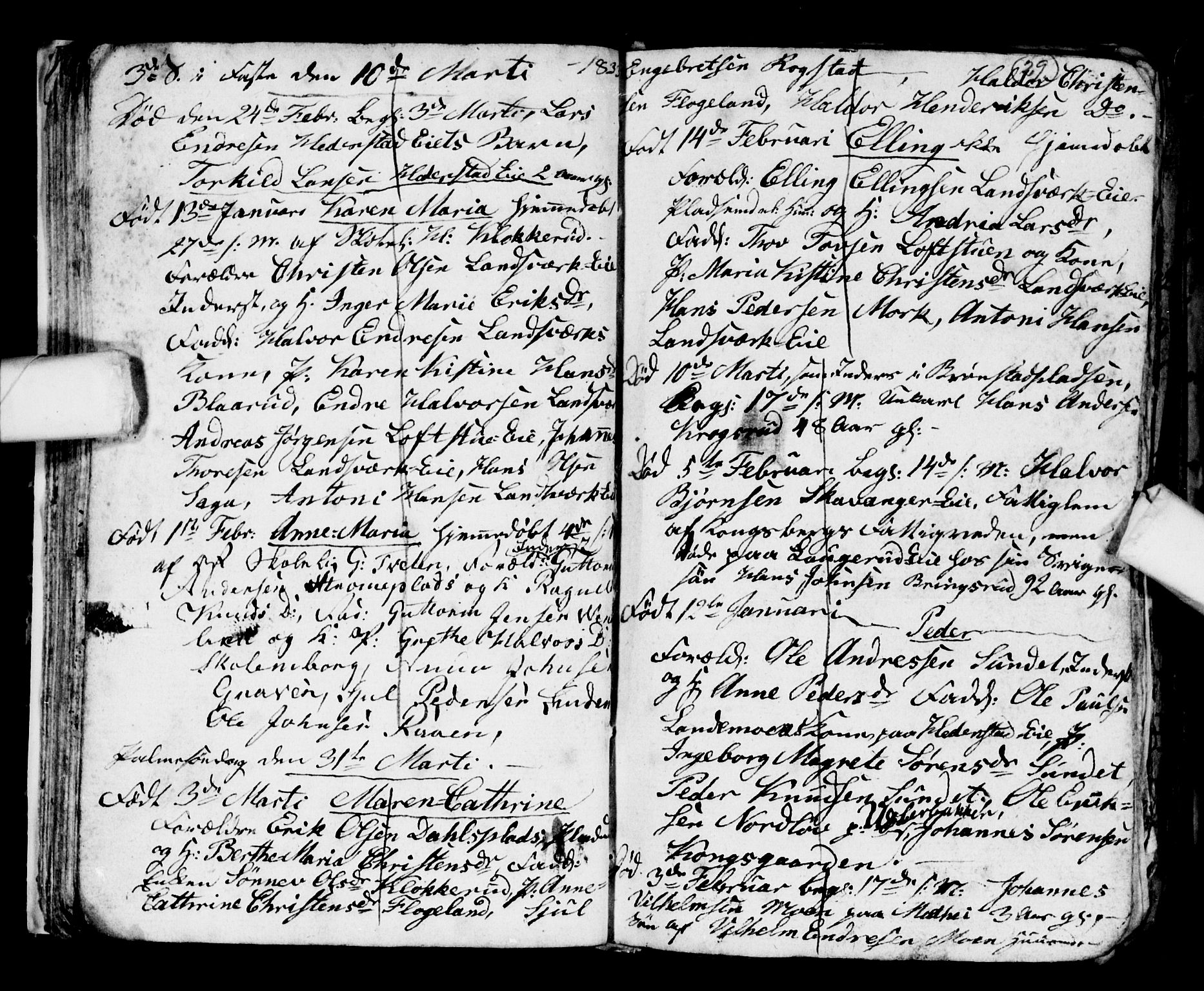 Sandsvær kirkebøker, SAKO/A-244/G/Gd/L0001: Parish register (copy) no. IV 1, 1832-1840, p. 29