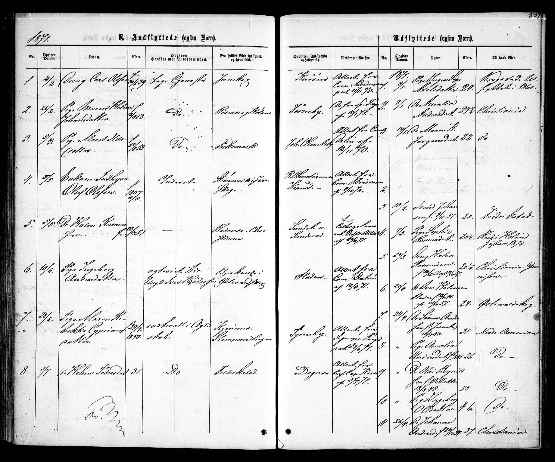 Rødenes prestekontor Kirkebøker, AV/SAO-A-2005/F/Fa/L0008: Parish register (official) no. I 8, 1869-1879, p. 337