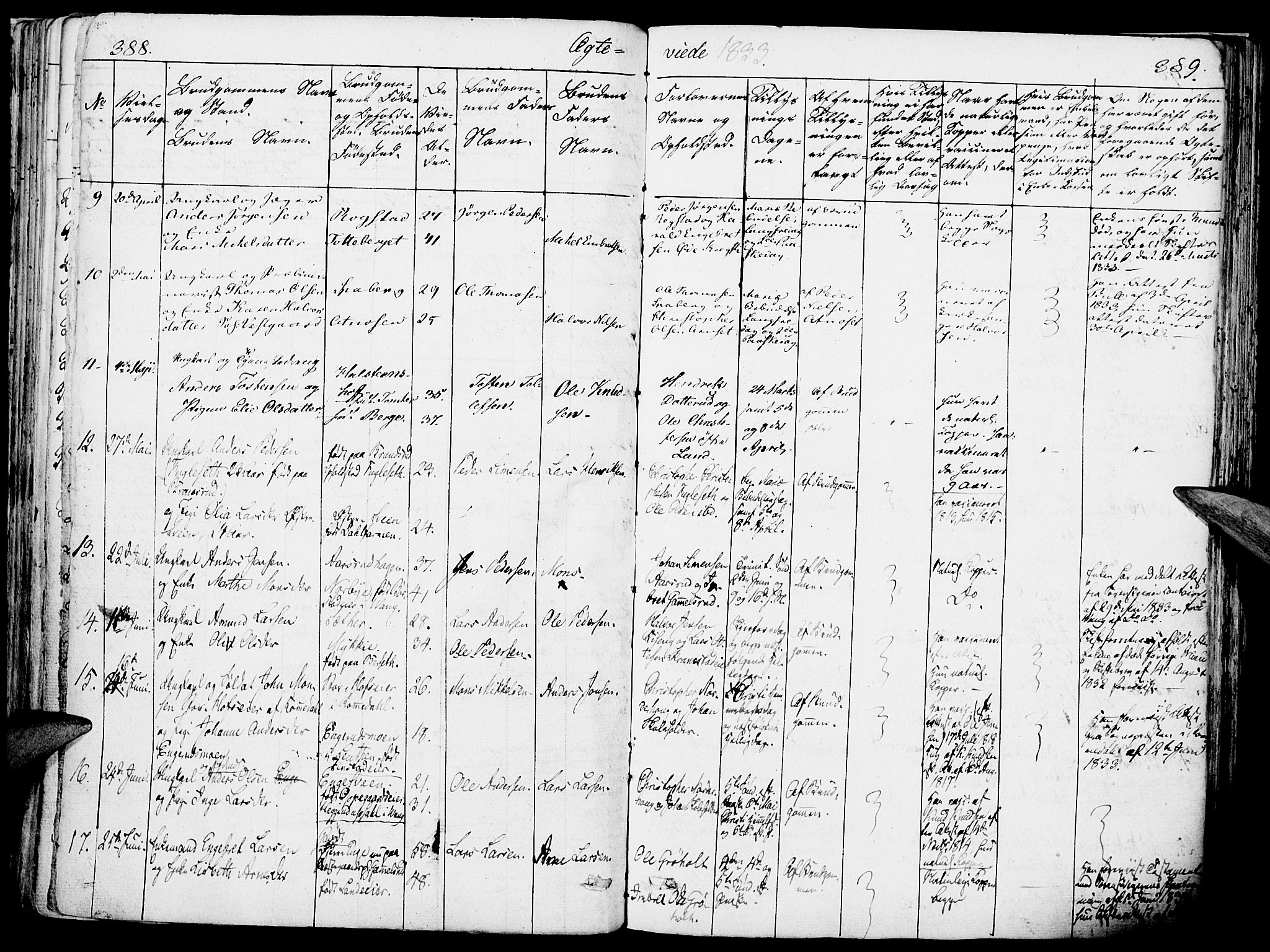 Løten prestekontor, SAH/PREST-022/K/Ka/L0006: Parish register (official) no. 6, 1832-1849, p. 388-389