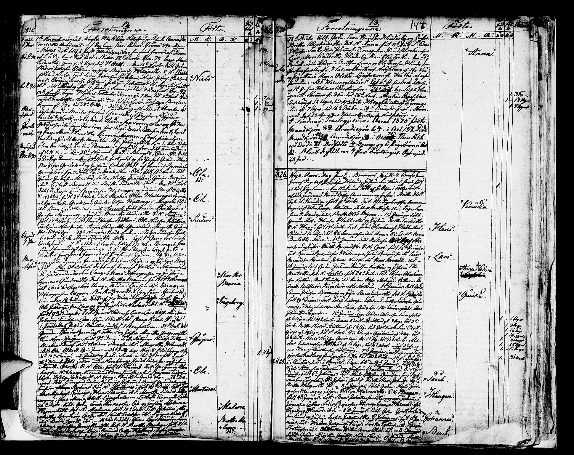 Finnås sokneprestembete, AV/SAB-A-99925/H/Ha/Haa/Haaa/L0004: Parish register (official) no. A 4, 1804-1830, p. 147