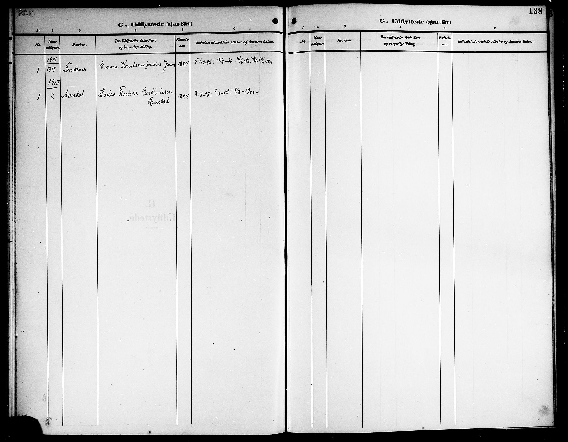 Ministerialprotokoller, klokkerbøker og fødselsregistre - Nordland, AV/SAT-A-1459/865/L0932: Parish register (copy) no. 865C04, 1901-1917, p. 138