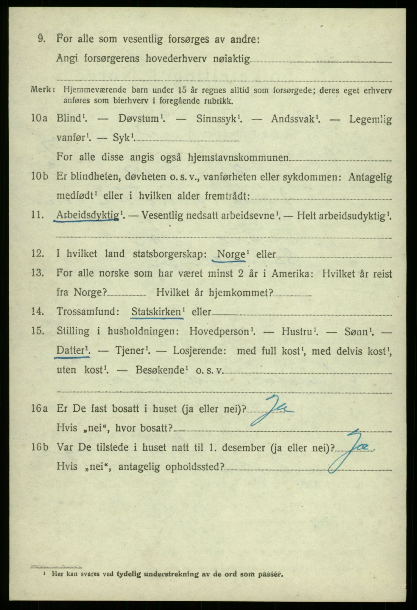 SAB, 1920 census for Samnanger, 1920, p. 3412