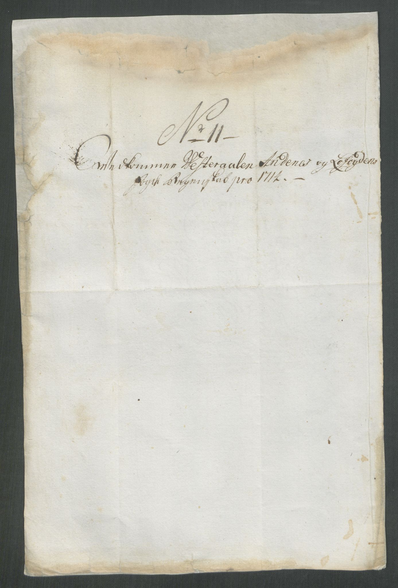 Rentekammeret inntil 1814, Reviderte regnskaper, Fogderegnskap, AV/RA-EA-4092/R67/L4680: Fogderegnskap Vesterålen, Andenes og Lofoten, 1714, p. 92