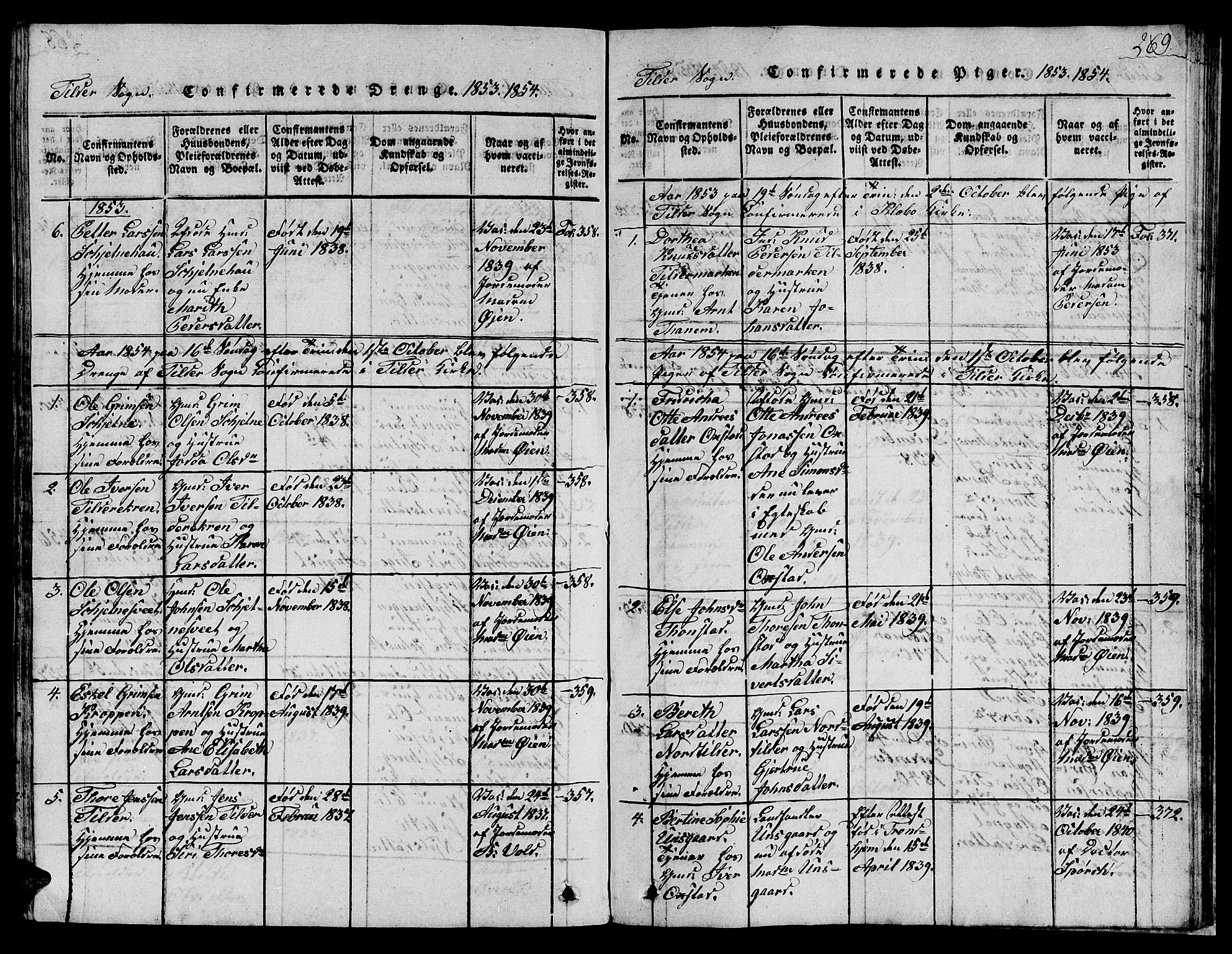 Ministerialprotokoller, klokkerbøker og fødselsregistre - Sør-Trøndelag, SAT/A-1456/621/L0458: Parish register (copy) no. 621C01, 1816-1865, p. 269