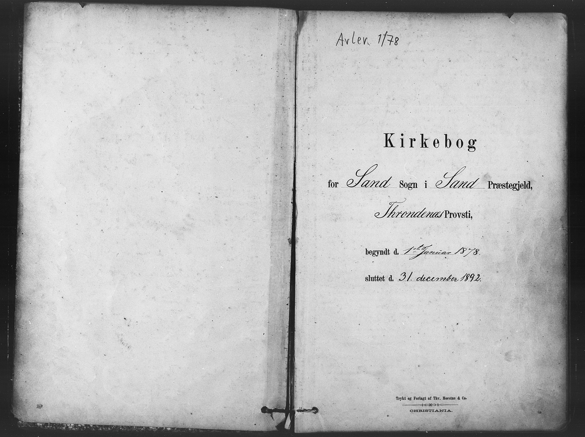 Sand/Bjarkøy sokneprestkontor, SATØ/S-0811/I/Ia/Iaa/L0003kirke: Parish register (official) no. 3, 1878-1892