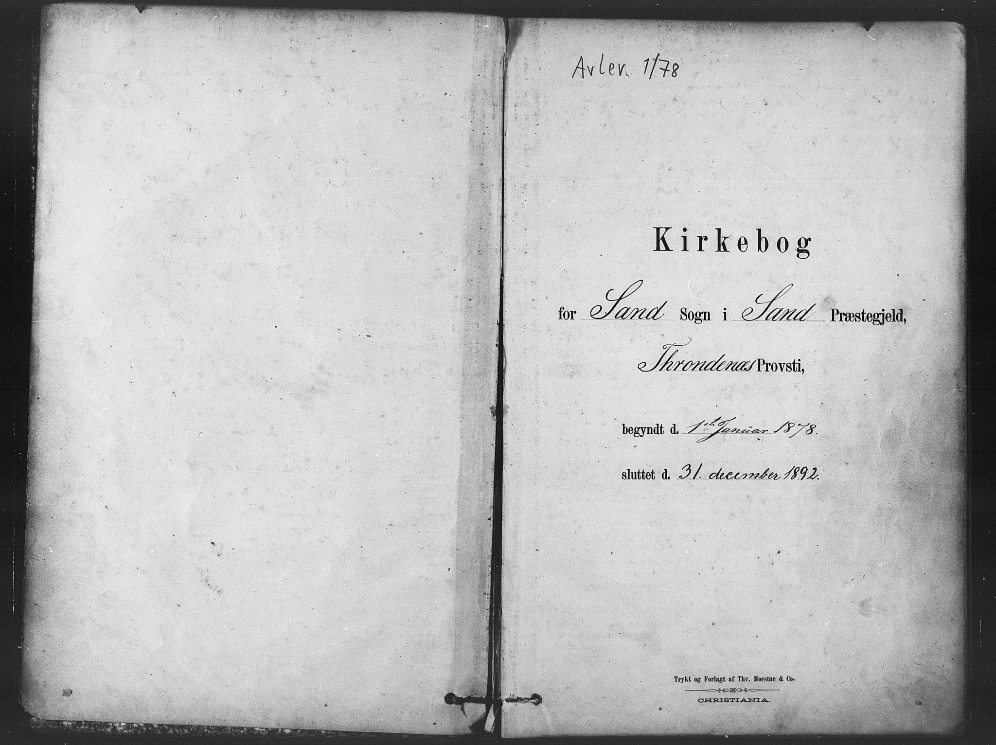 Sand/Bjarkøy sokneprestkontor, AV/SATØ-S-0811/I/Ia/Iaa/L0003kirke: Parish register (official) no. 3, 1878-1892
