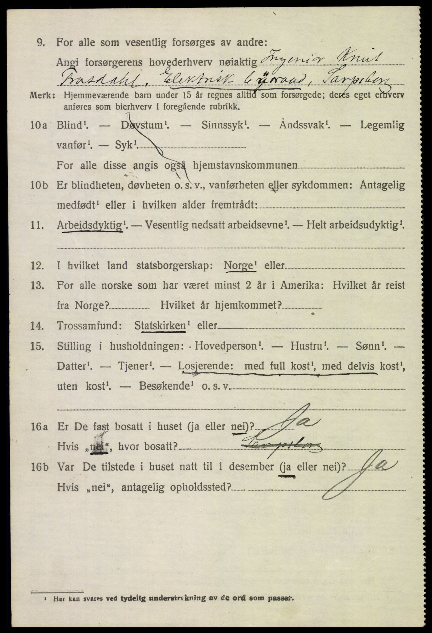 SAH, 1920 census for Vågå, 1920, p. 5305