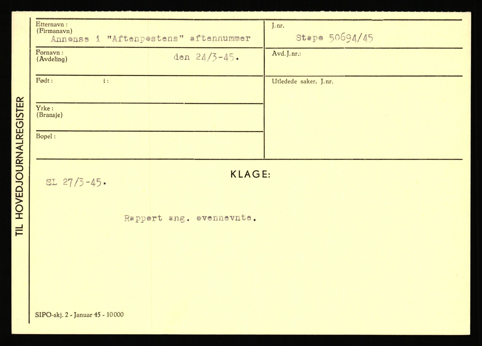 Statspolitiet - Hovedkontoret / Osloavdelingen, AV/RA-S-1329/C/Ca/L0001: Aabakken - Armann, 1943-1945, p. 4378