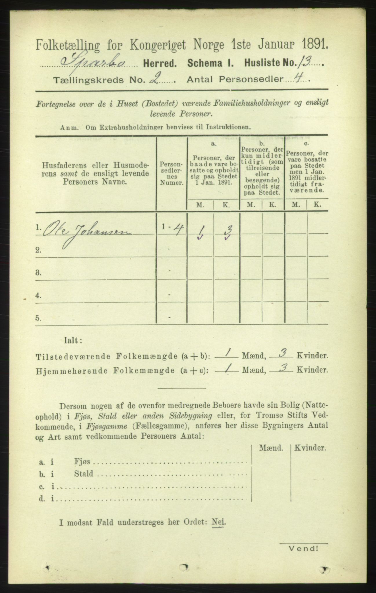 RA, 1891 census for 1731 Sparbu, 1891, p. 659