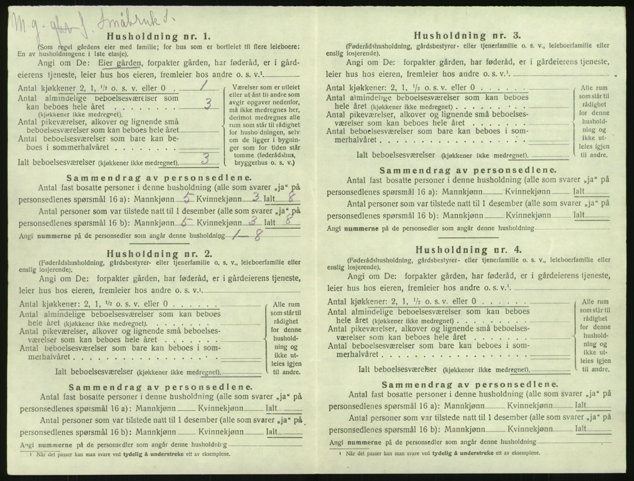 SAK, 1920 census for Søndeled, 1920, p. 990