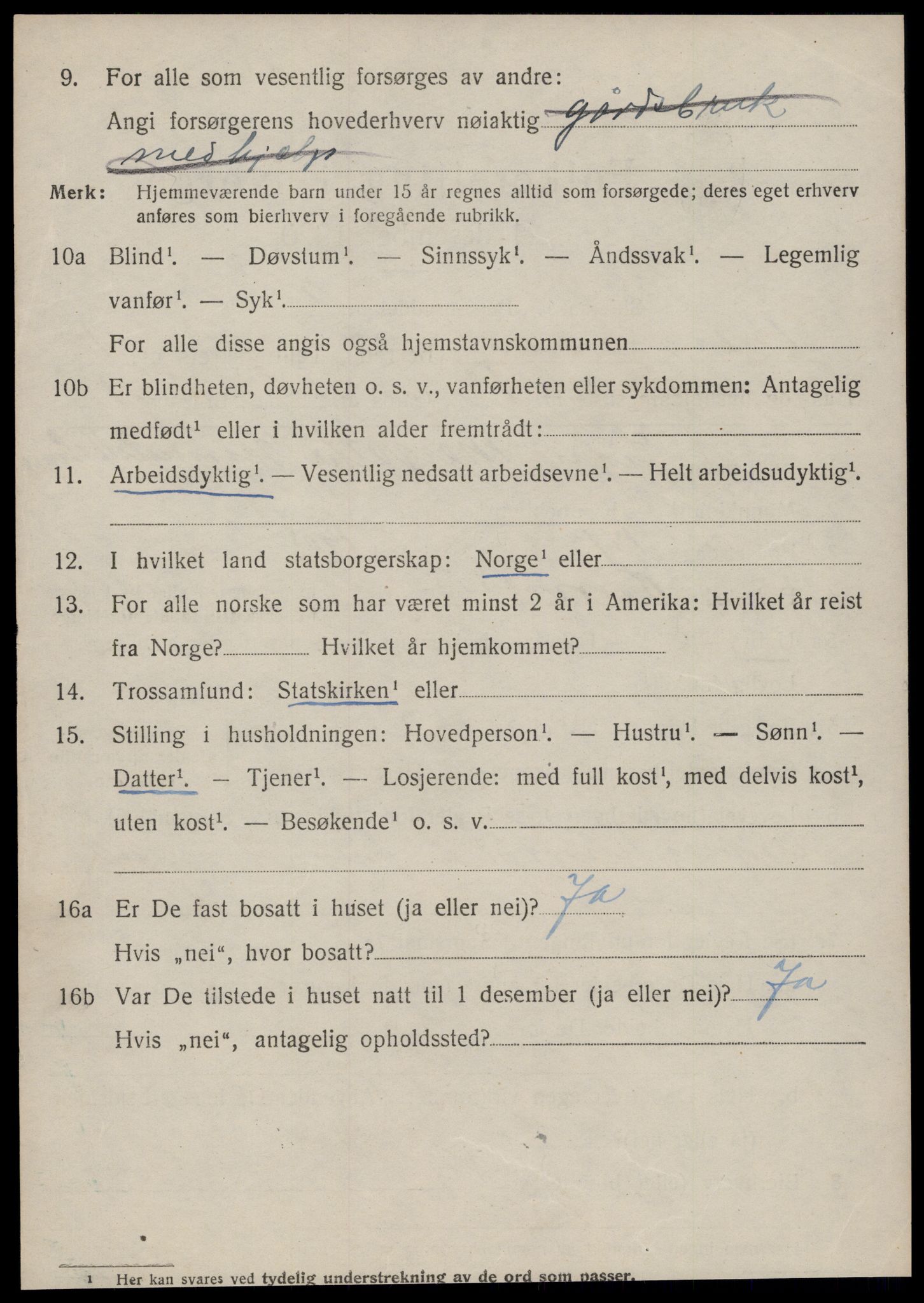 SAT, 1920 census for Bremsnes, 1920, p. 9630