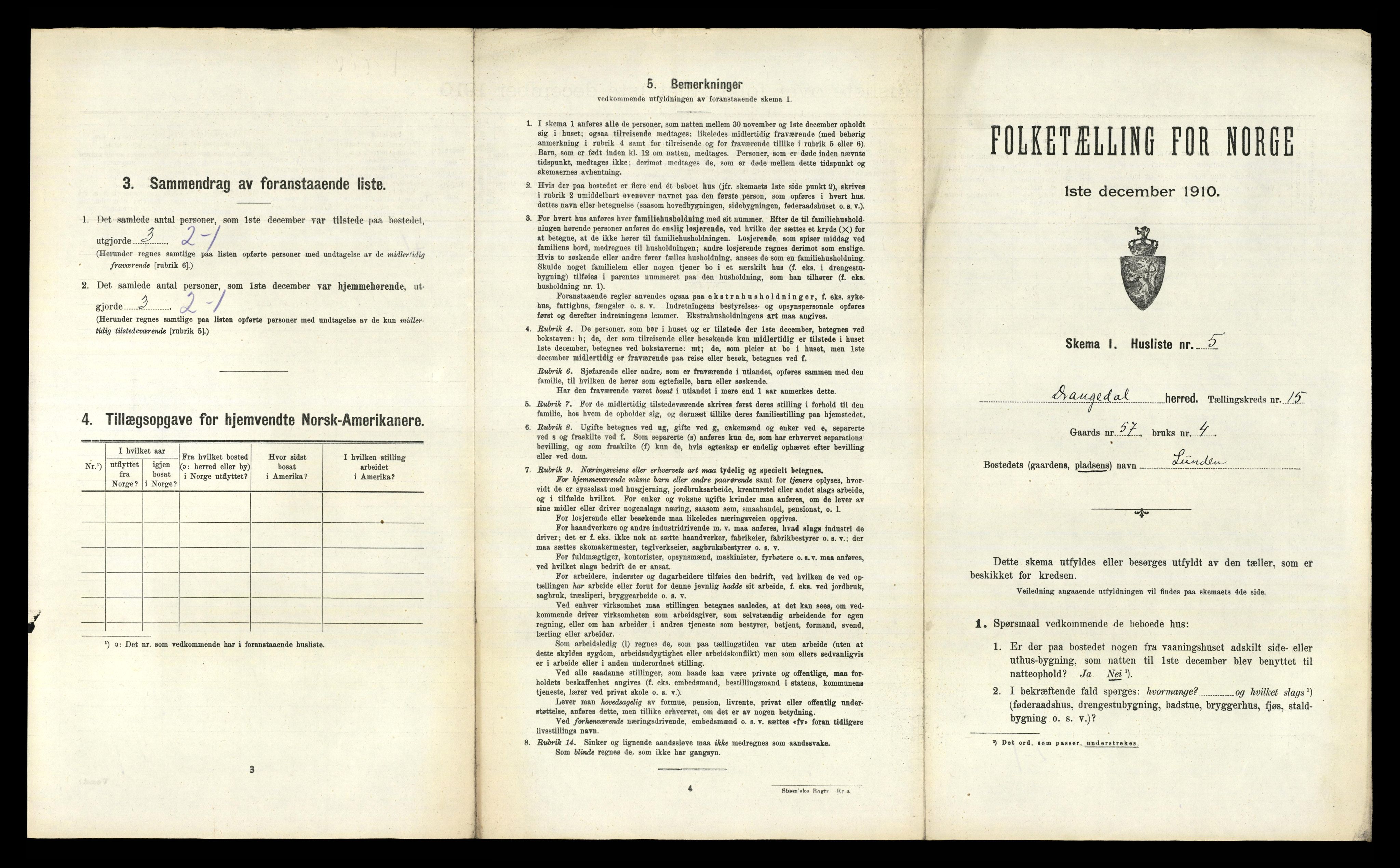 RA, 1910 census for Drangedal, 1910, p. 1243