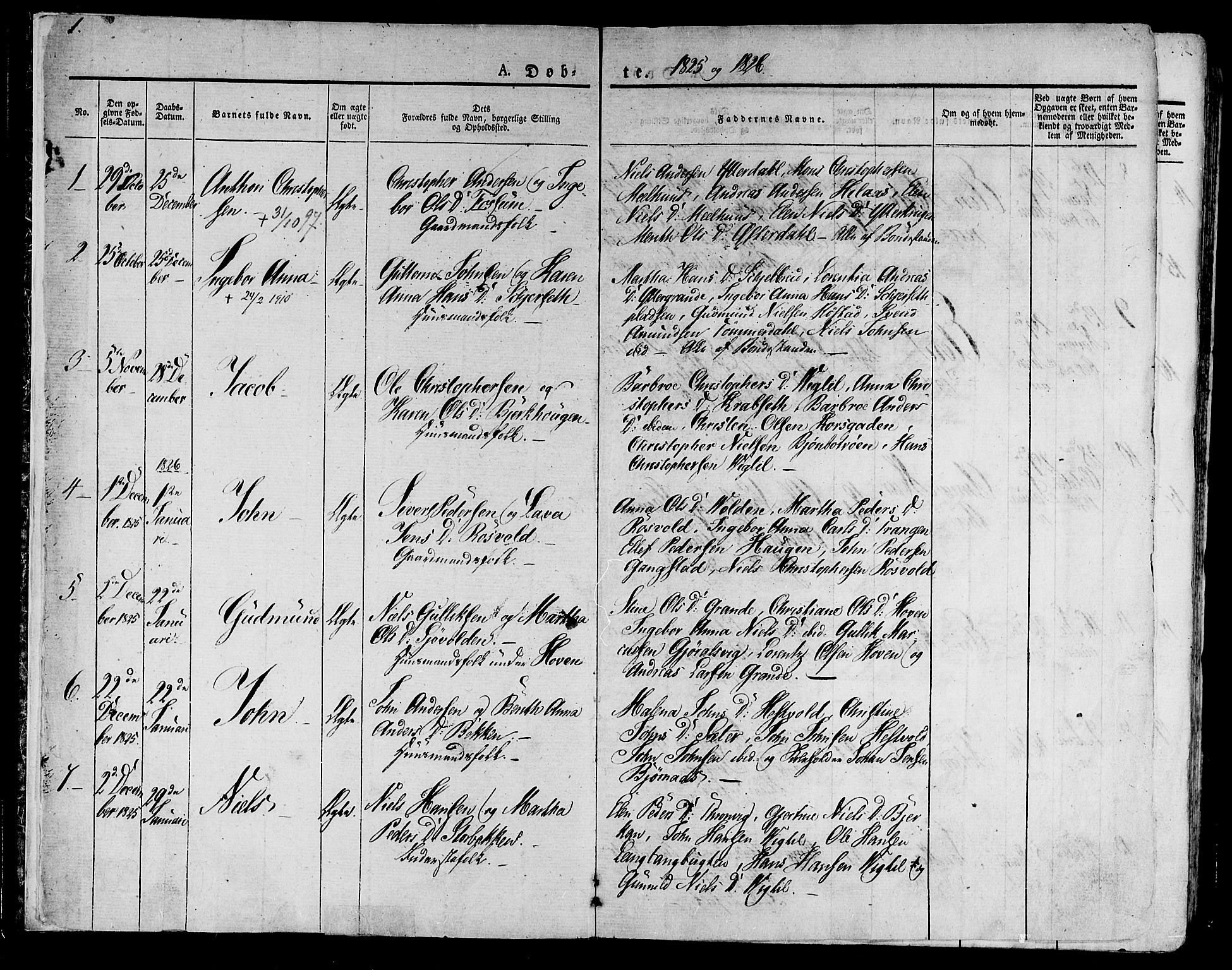 Ministerialprotokoller, klokkerbøker og fødselsregistre - Nord-Trøndelag, SAT/A-1458/701/L0006: Parish register (official) no. 701A06, 1825-1841, p. 1