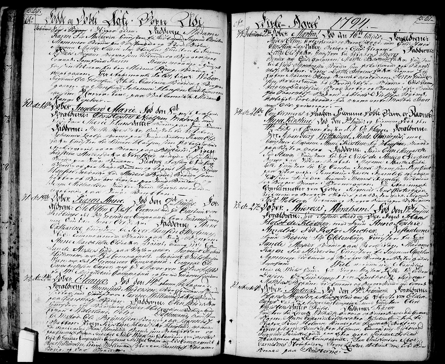 Halden prestekontor Kirkebøker, SAO/A-10909/F/Fa/L0002: Parish register (official) no. I 2, 1792-1812, p. 60-61